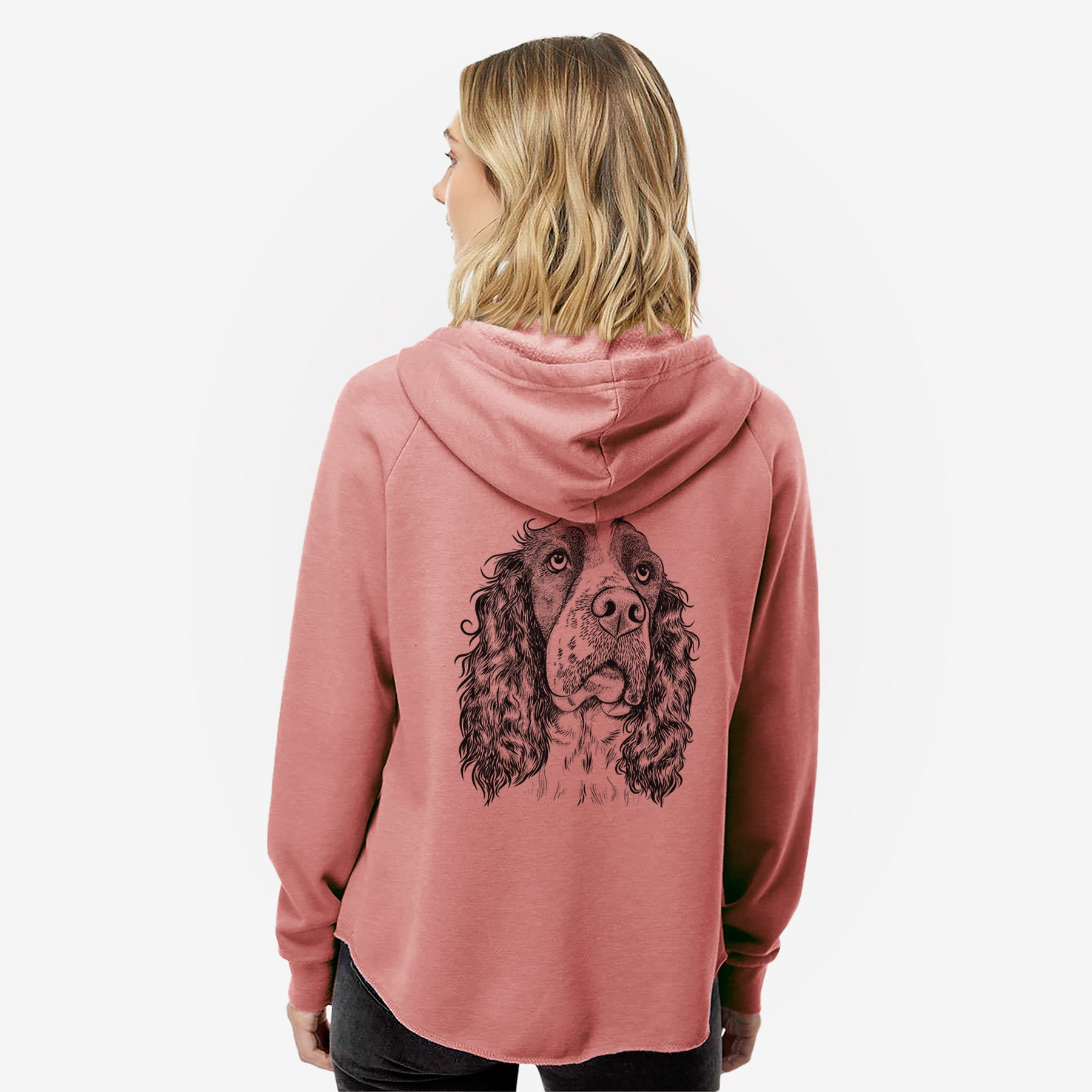 Millie Mae the English Springer Spaniel - Women's Cali Wave Zip-Up Sweatshirt