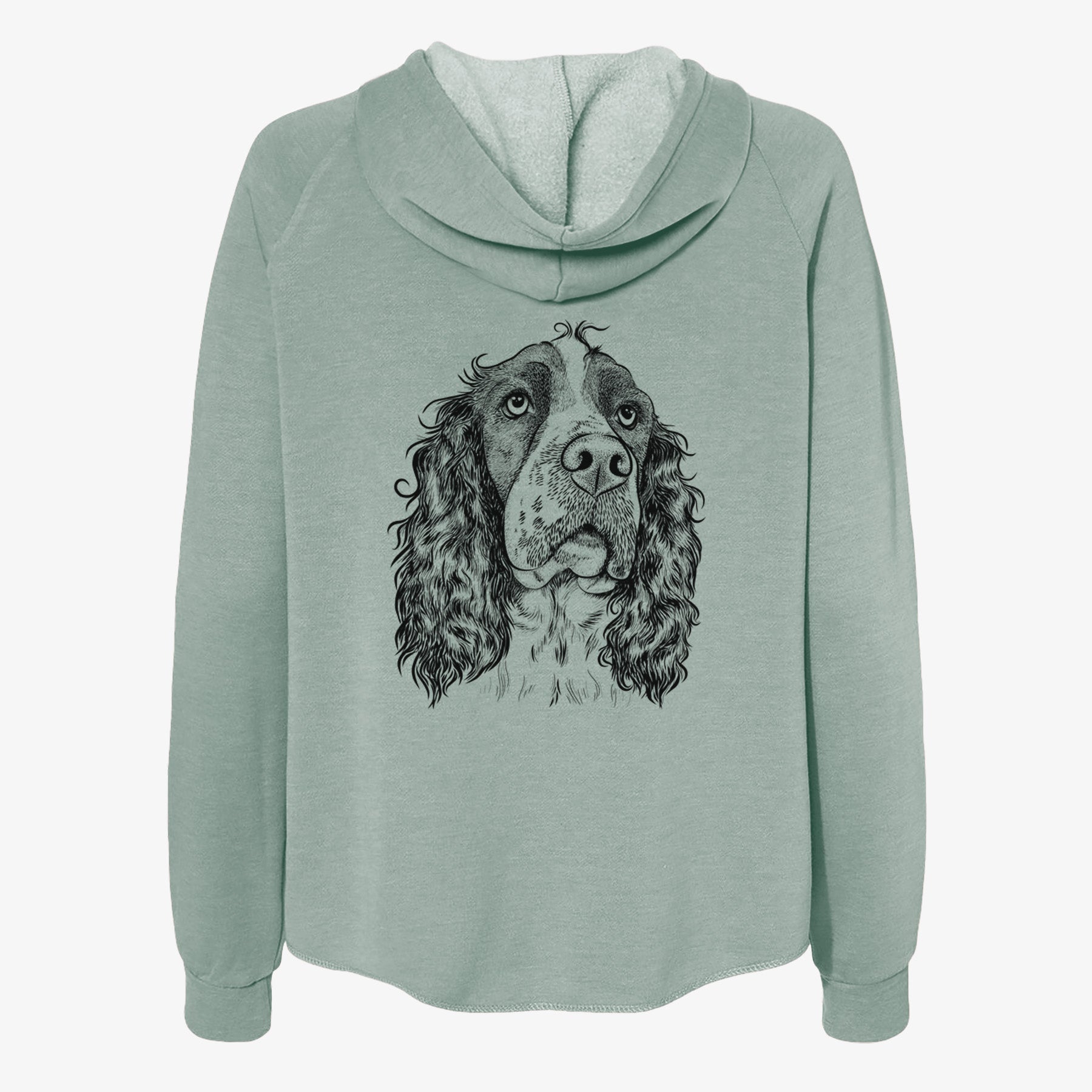 Millie Mae the English Springer Spaniel - Women's Cali Wave Zip-Up Sweatshirt