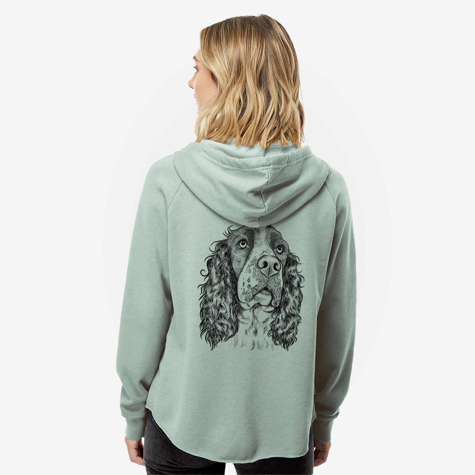 Millie Mae the English Springer Spaniel - Women's Cali Wave Zip-Up Sweatshirt