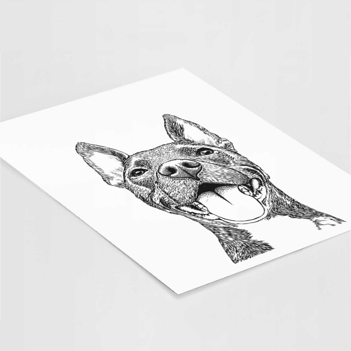 Milo the Pitbull Mix Art Print