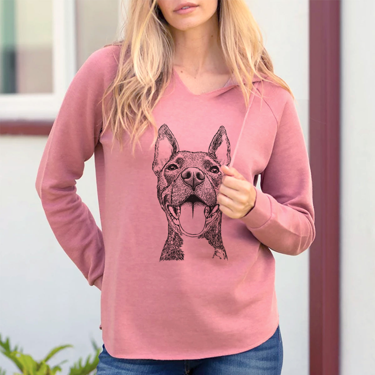 Bare Milo the Pitbull Mix - Cali Wave Hooded Sweatshirt