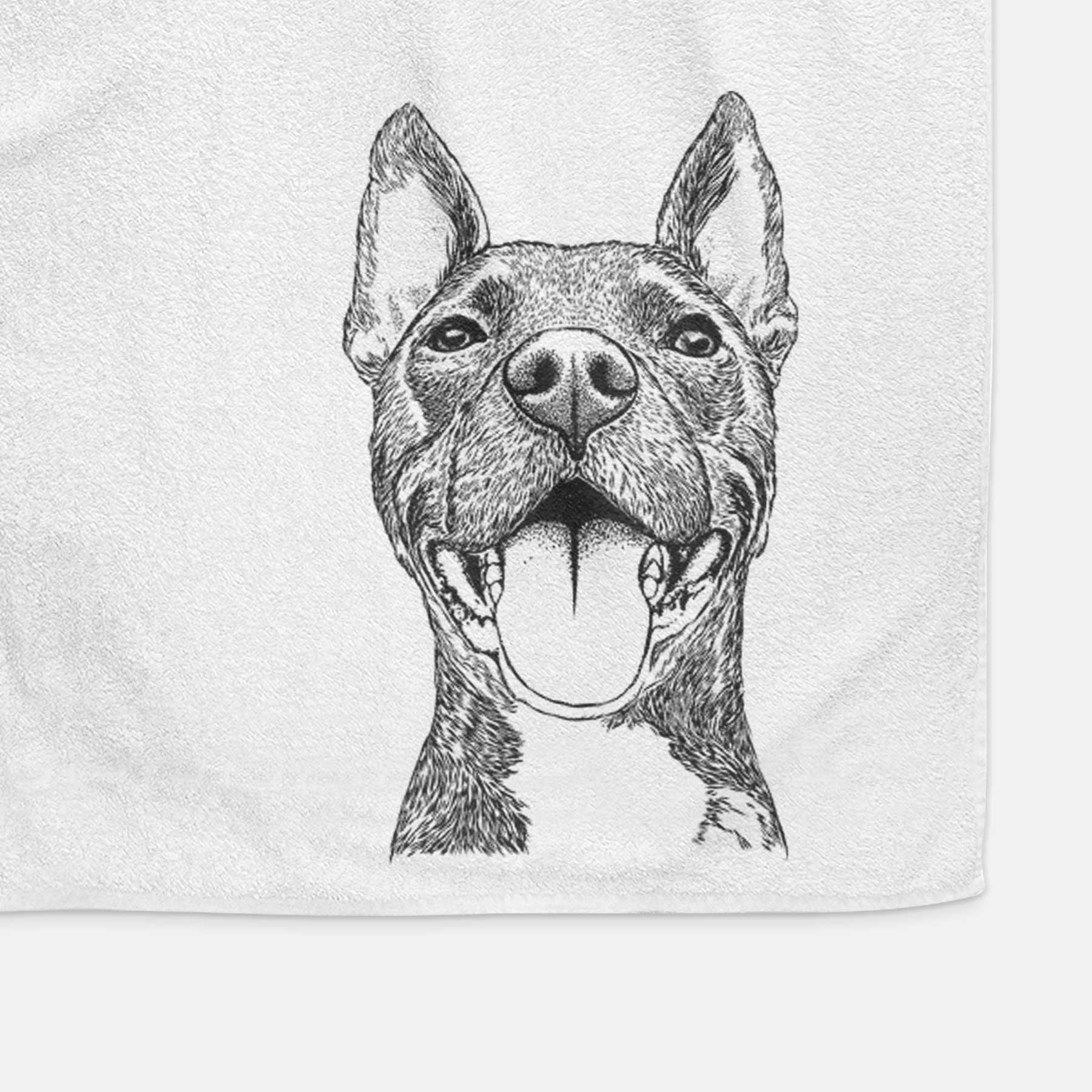 Milo the Pitbull Mix Decorative Hand Towel