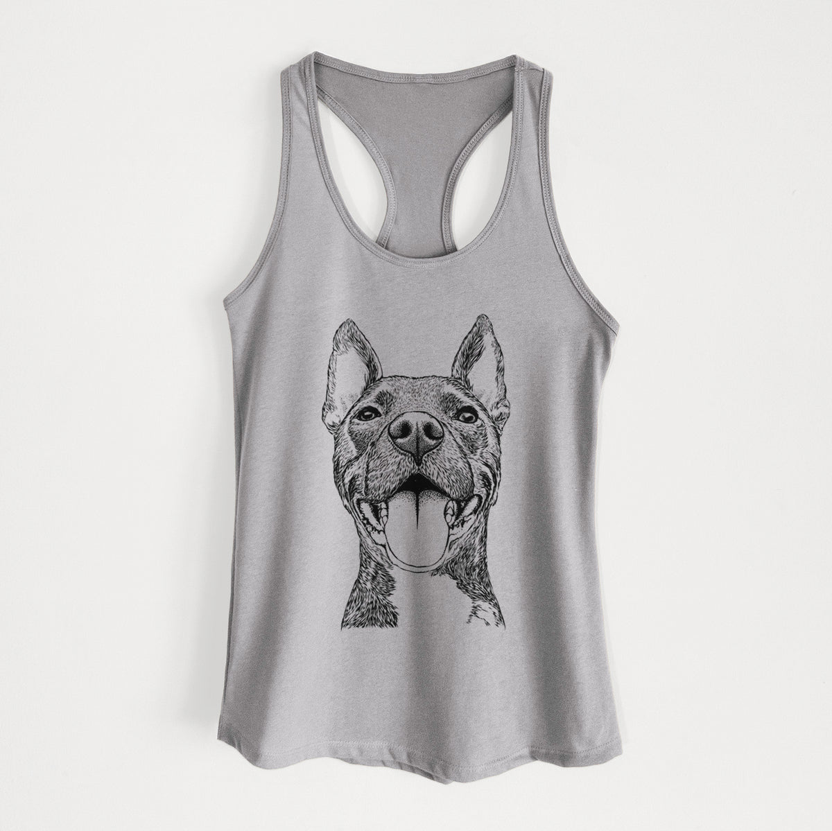 Milo the Pitbull Mix - Women&#39;s Racerback Tanktop