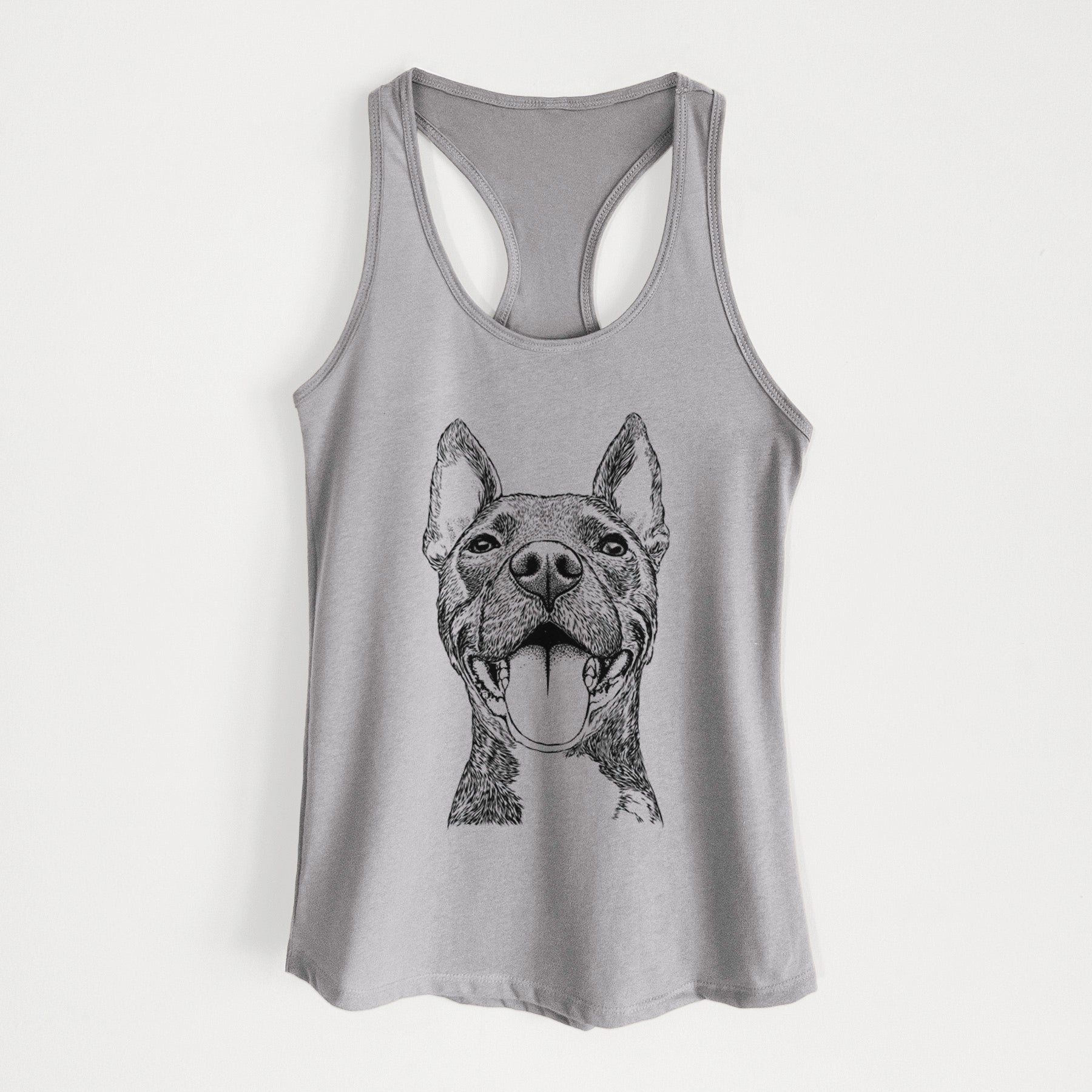 Milo the Pitbull Mix - Women's Racerback Tanktop