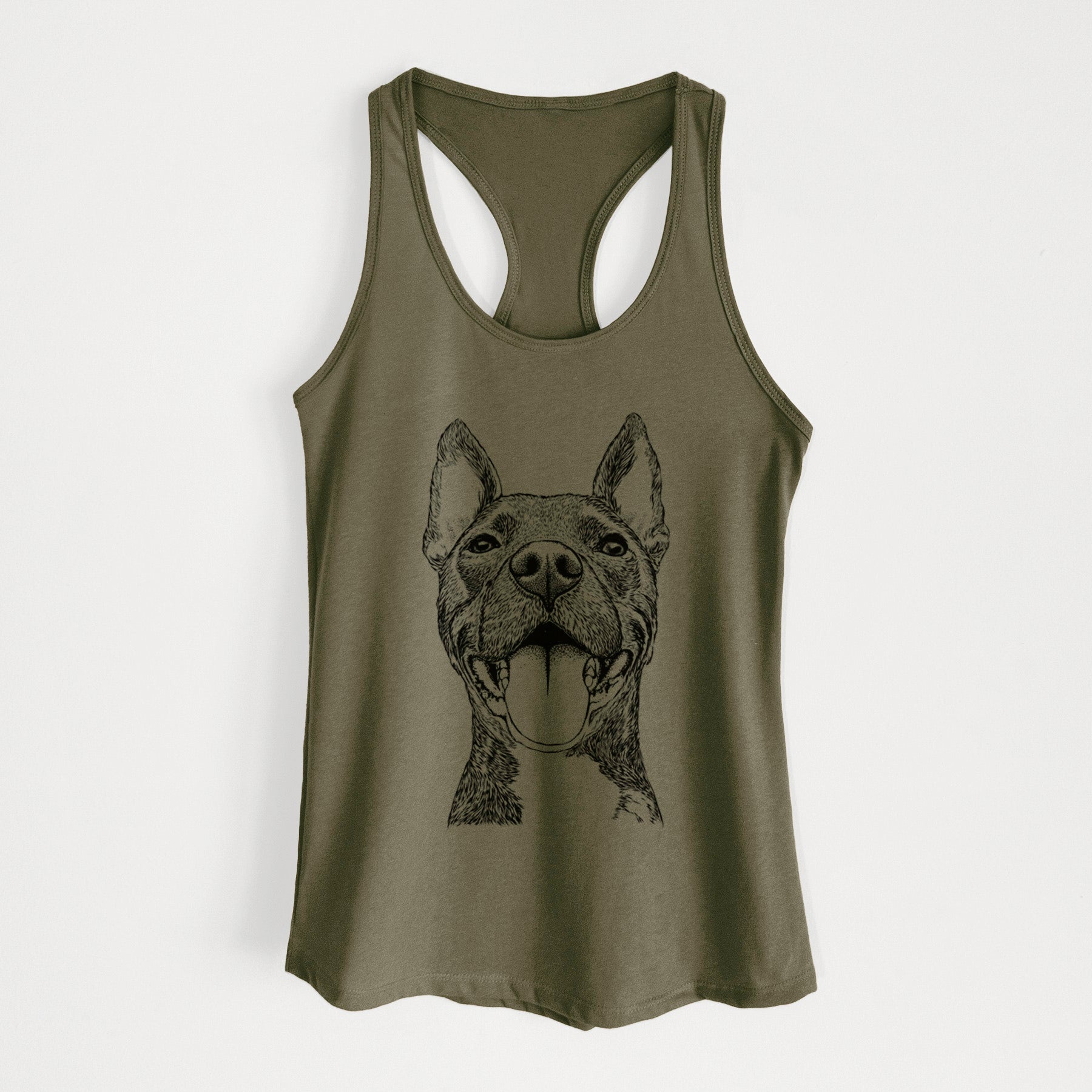 Milo the Pitbull Mix - Women's Racerback Tanktop