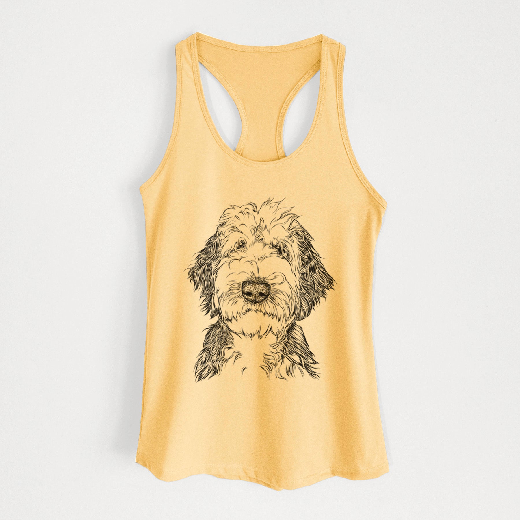 Milo Fluff the Sheepadoodle - Women's Racerback Tanktop