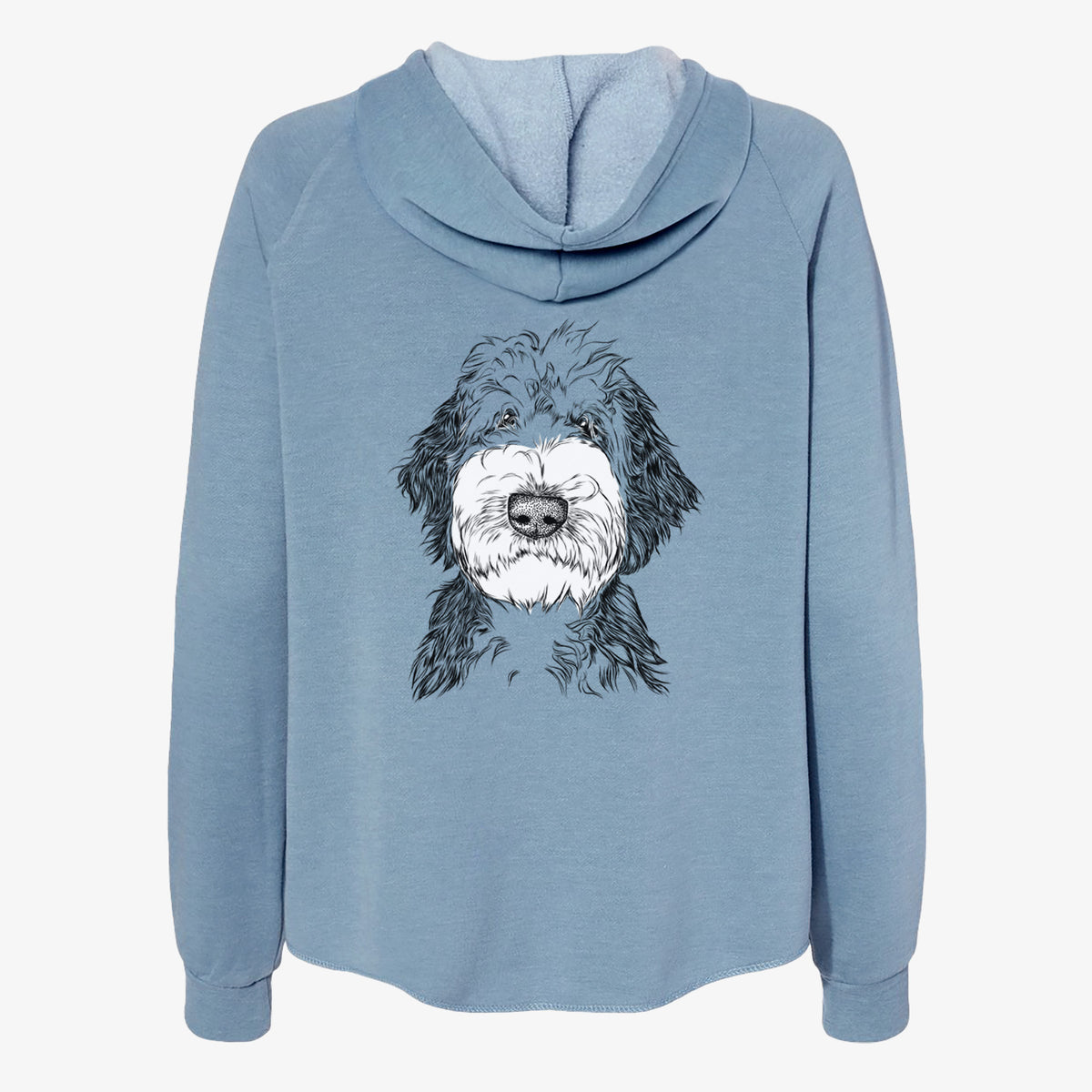Milo Fluff the Sheepadoodle - Women's Cali Wave Zip-Up Sweatshirt