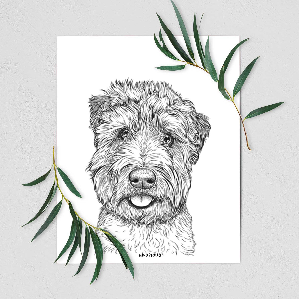 Milton the Soft Coated Wheaten Terrier Art Print