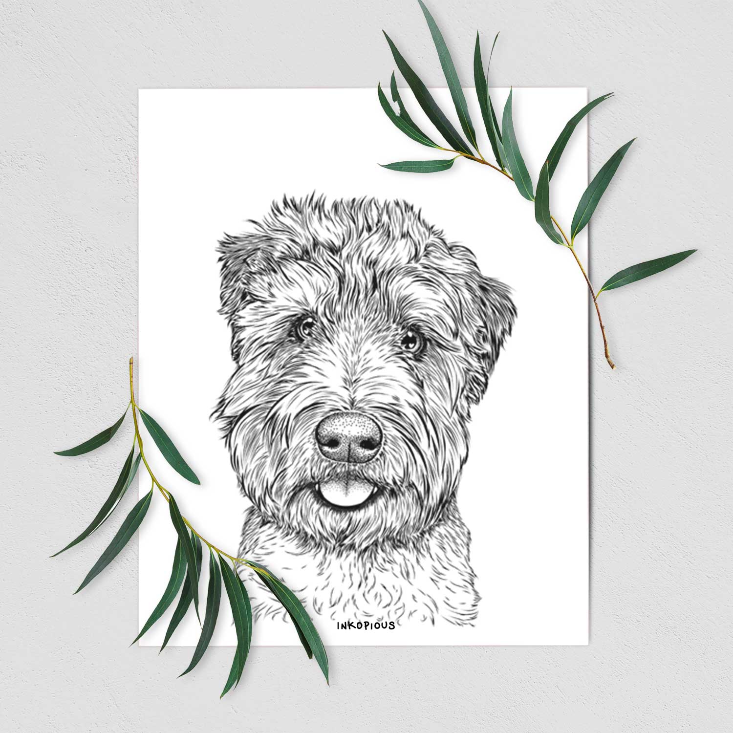 Milton the Soft Coated Wheaten Terrier Art Print