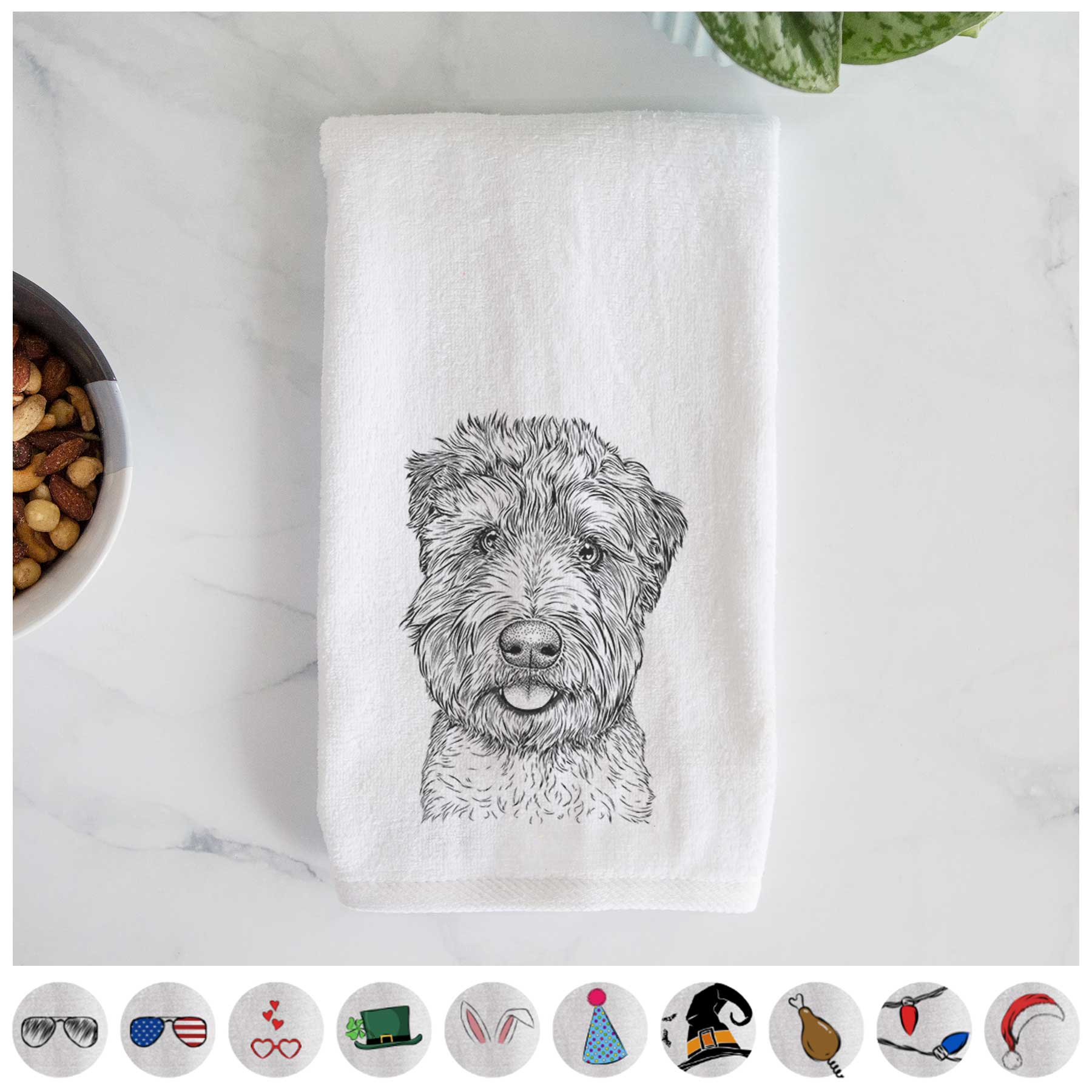Milton the Soft Coated Wheaten Terrier Hand Towel