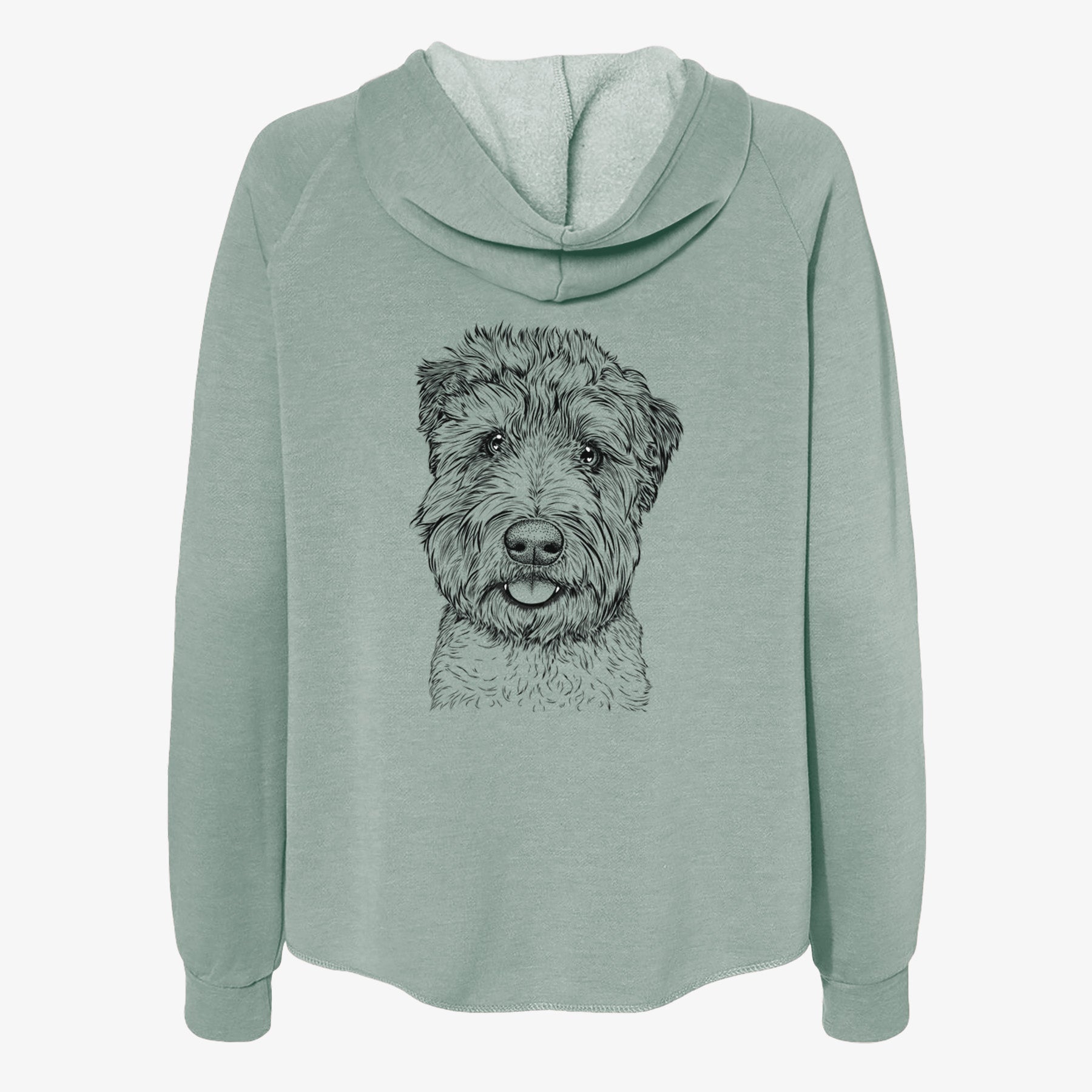 Milton the Soft Coated Wheaten Terrier - Women's Cali Wave Zip-Up Sweatshirt