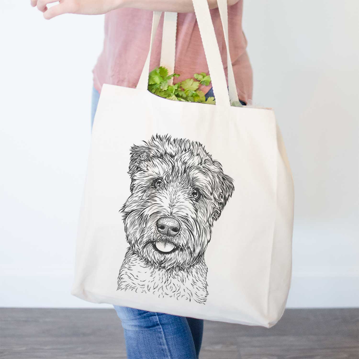 Milton the Soft Coated Wheaten Terrier - Tote Bag