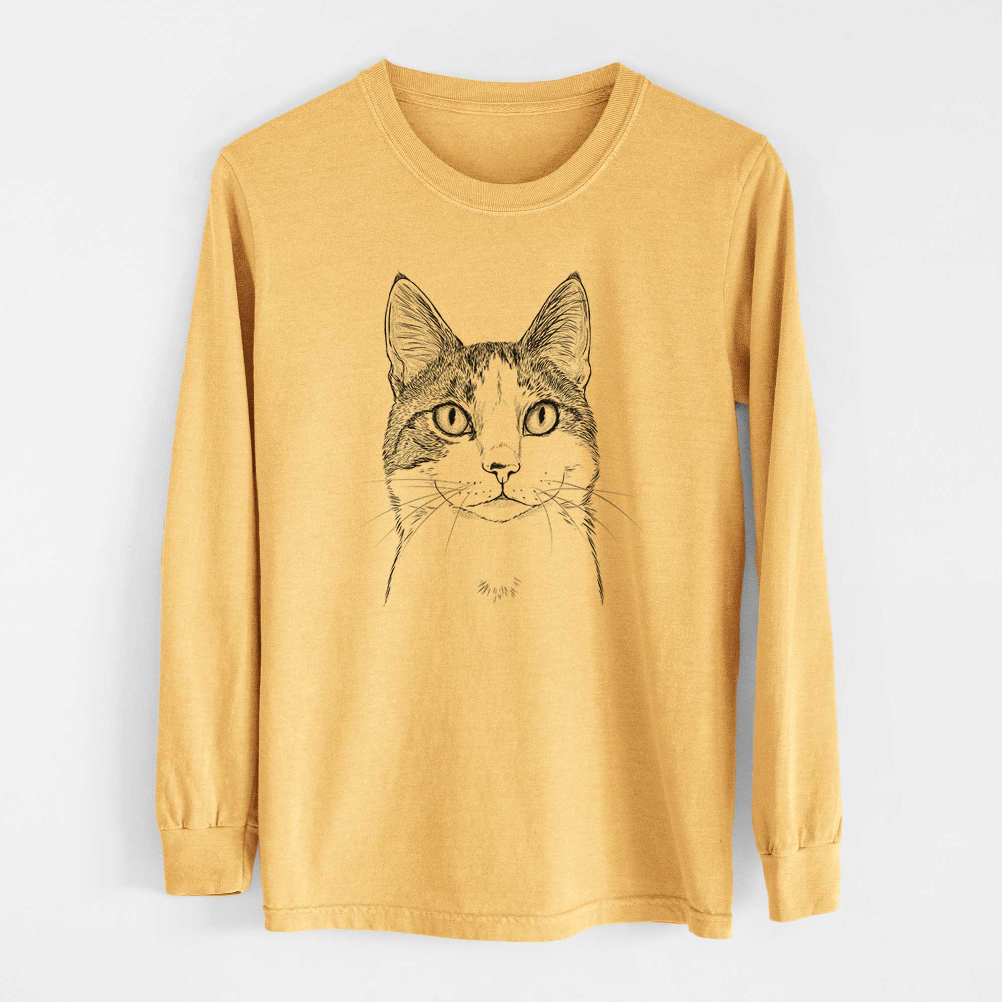 Bare Mini Griffin the Domestic Shorthair Cat - Heavyweight 100% Cotton Long Sleeve