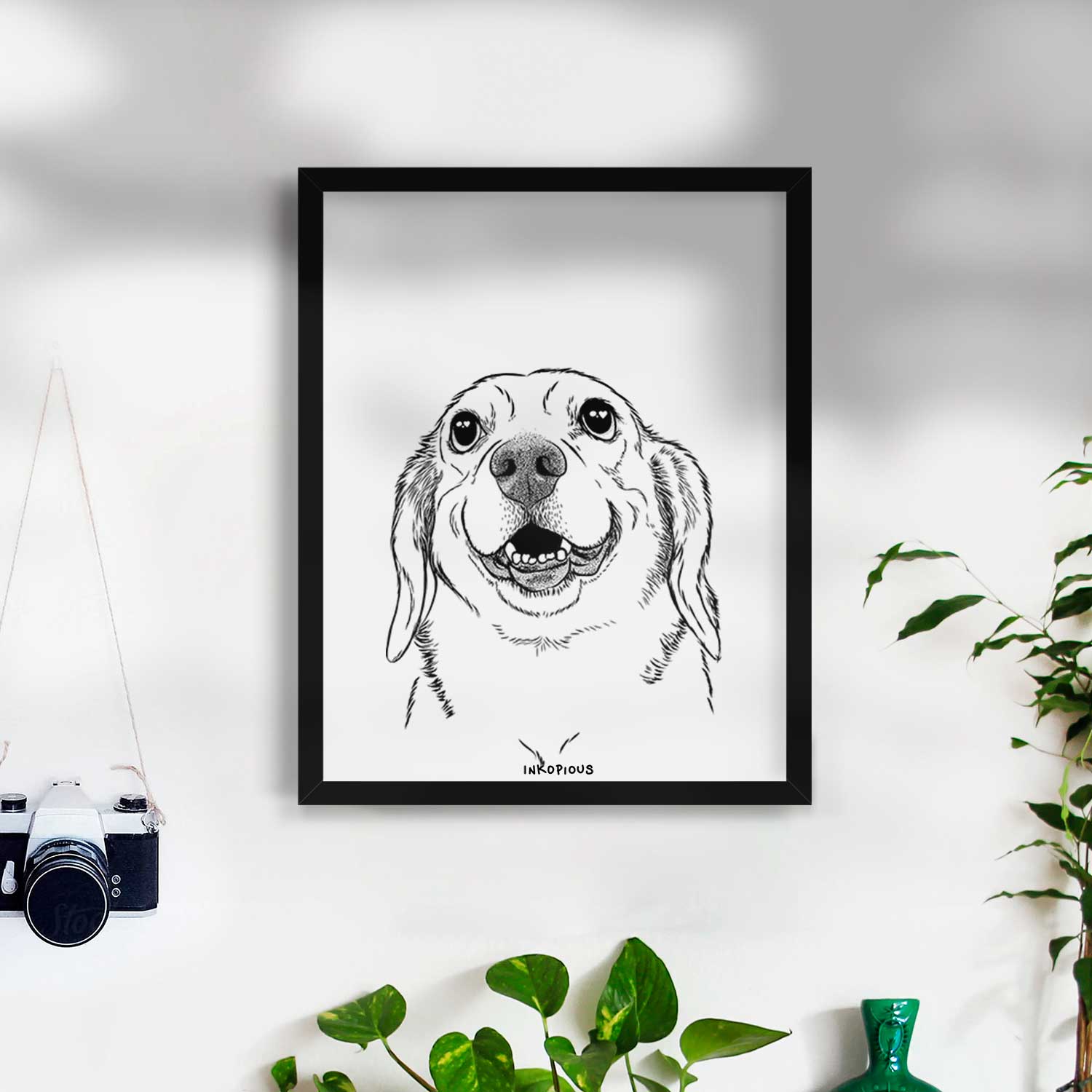 Minnie the Corgle Art Print