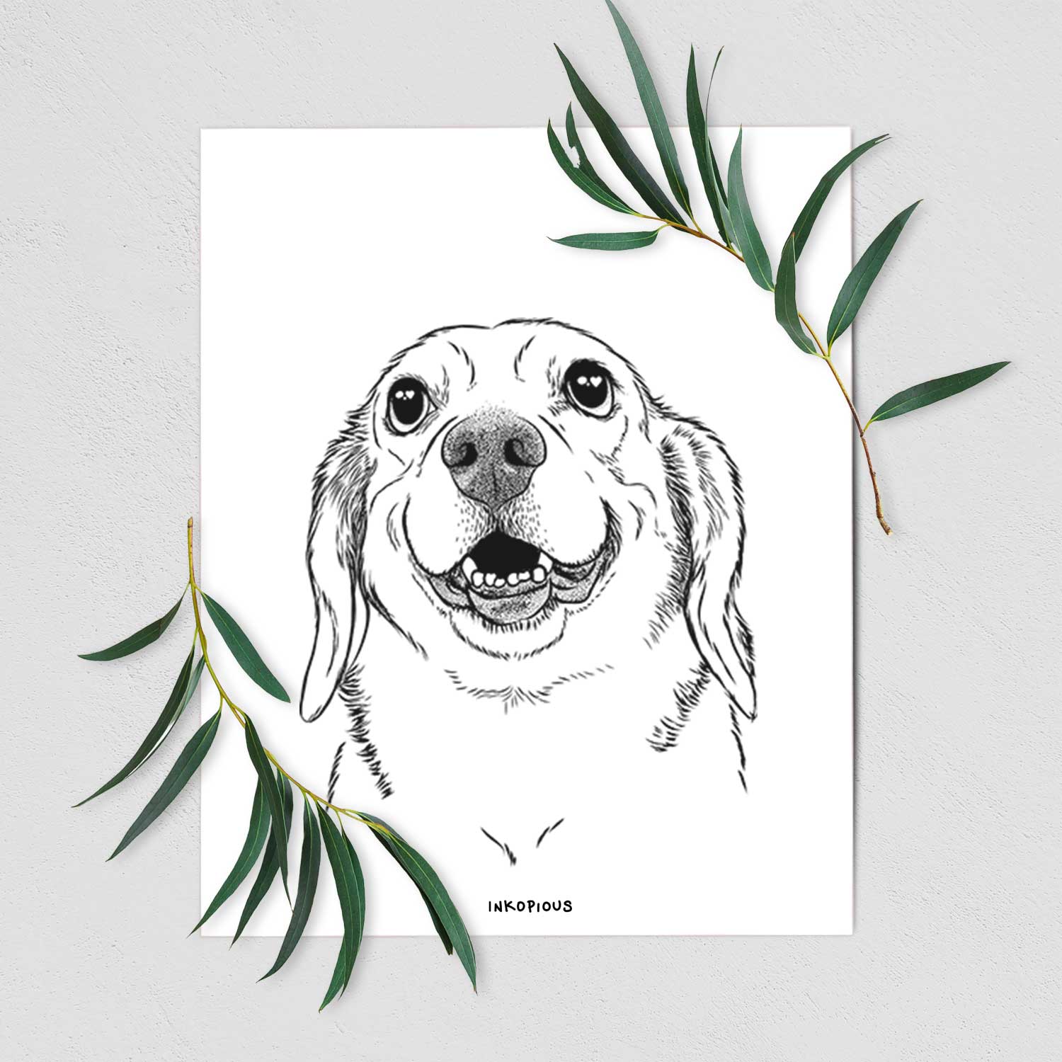 Minnie the Corgle Art Print