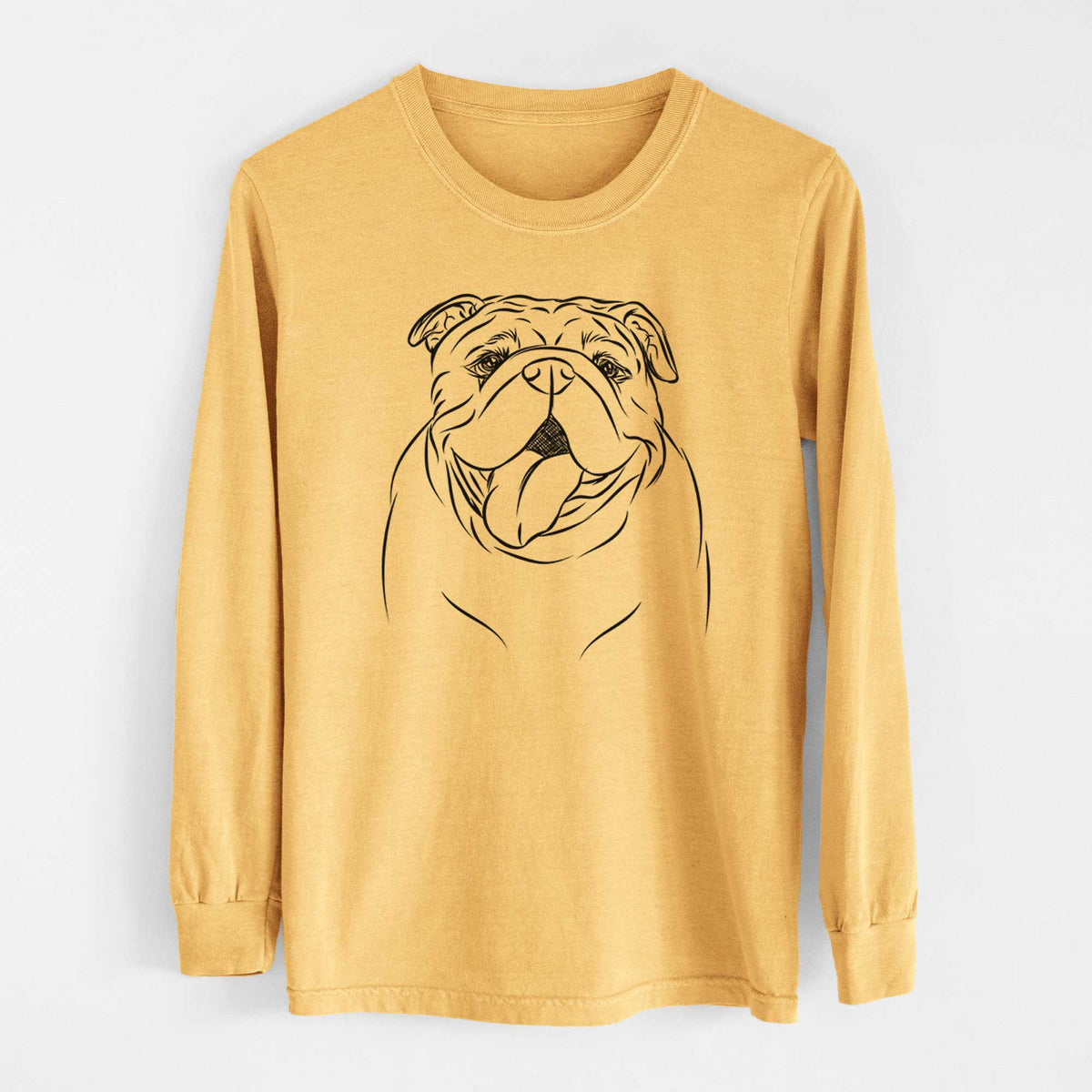 Bare Missy Moo the English Bulldog - Heavyweight 100% Cotton Long Sleeve