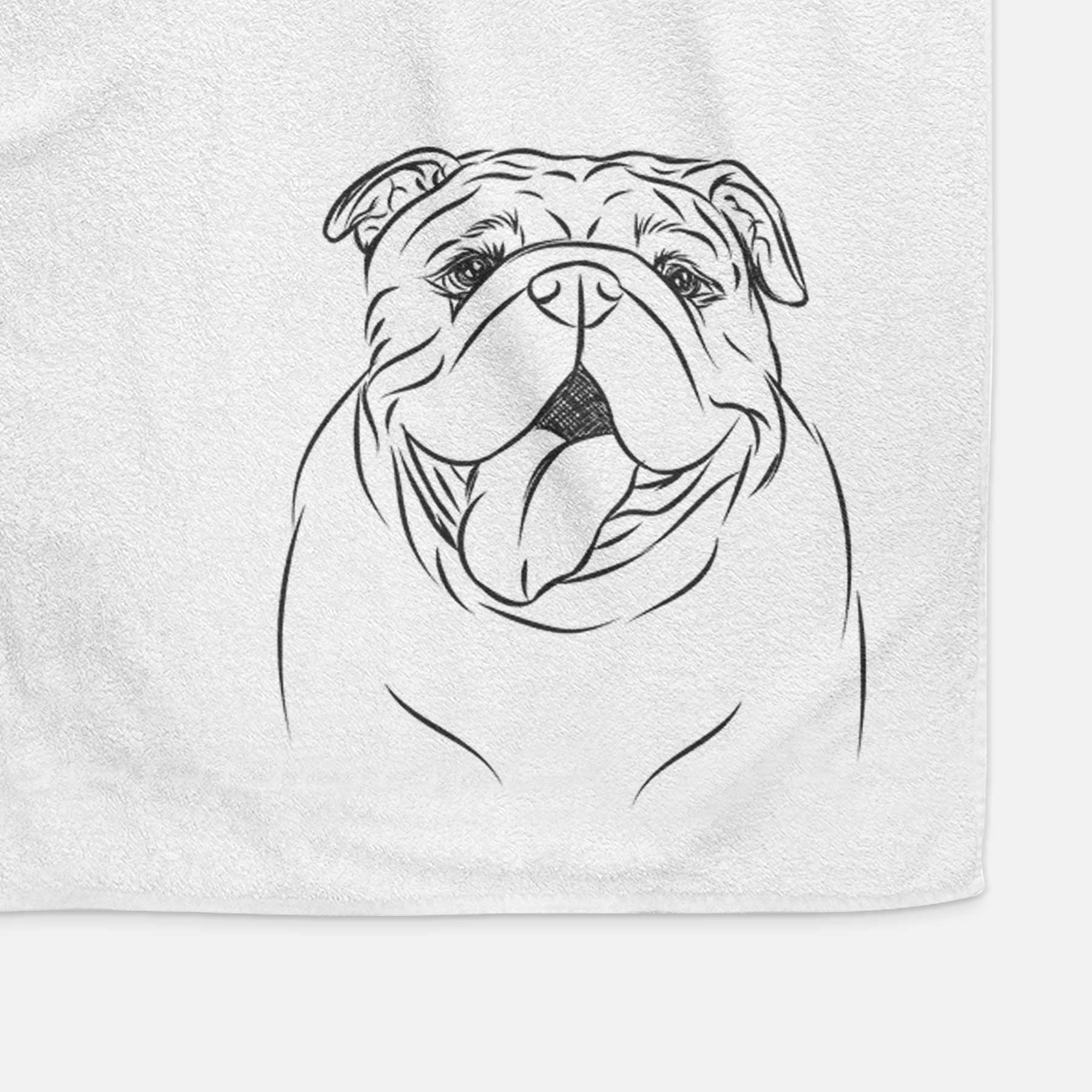 Missy Moo the English Bulldog Decorative Hand Towel