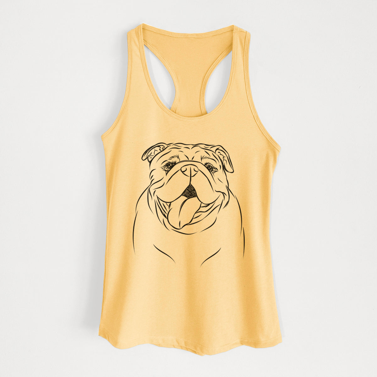 Missy Moo the English Bulldog - Women's Racerback Tanktop