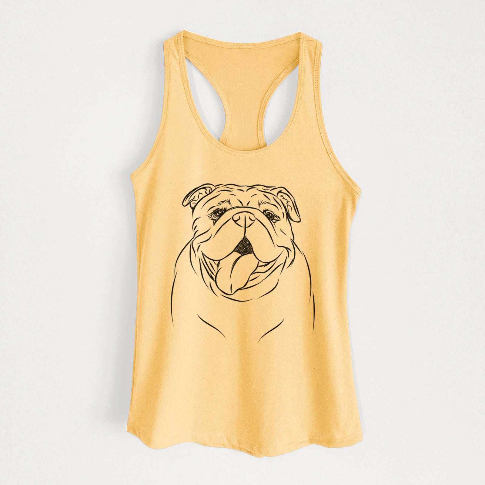 Missy Moo the English Bulldog - Women's Racerback Tanktop