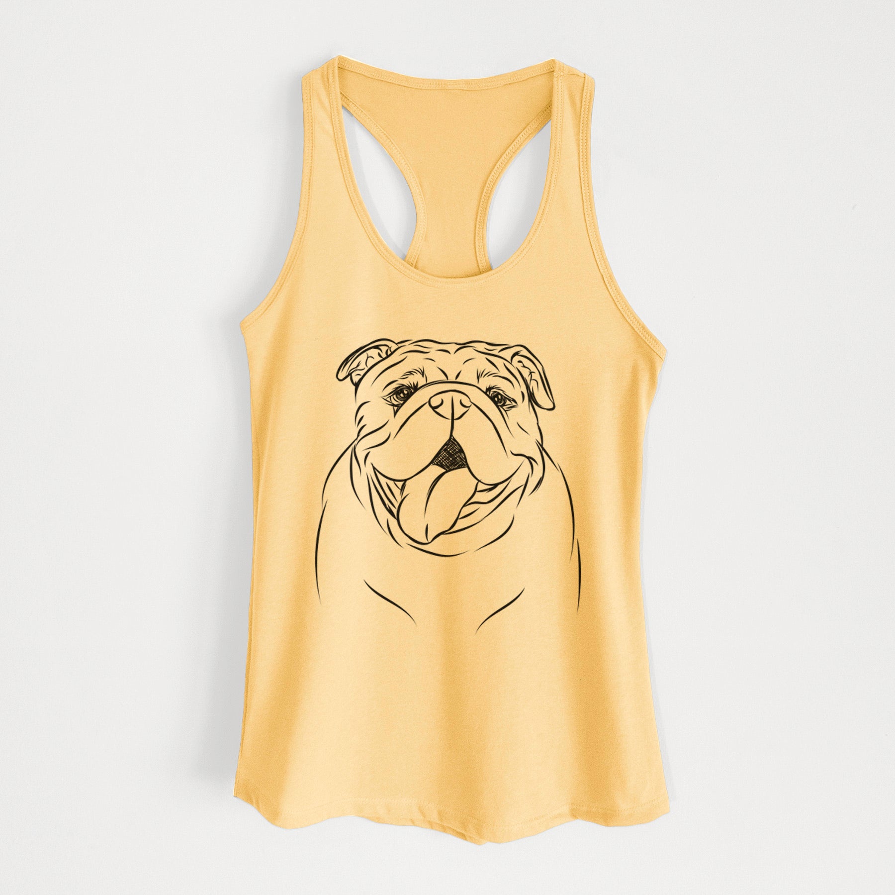 Missy Moo the English Bulldog - Women's Racerback Tanktop