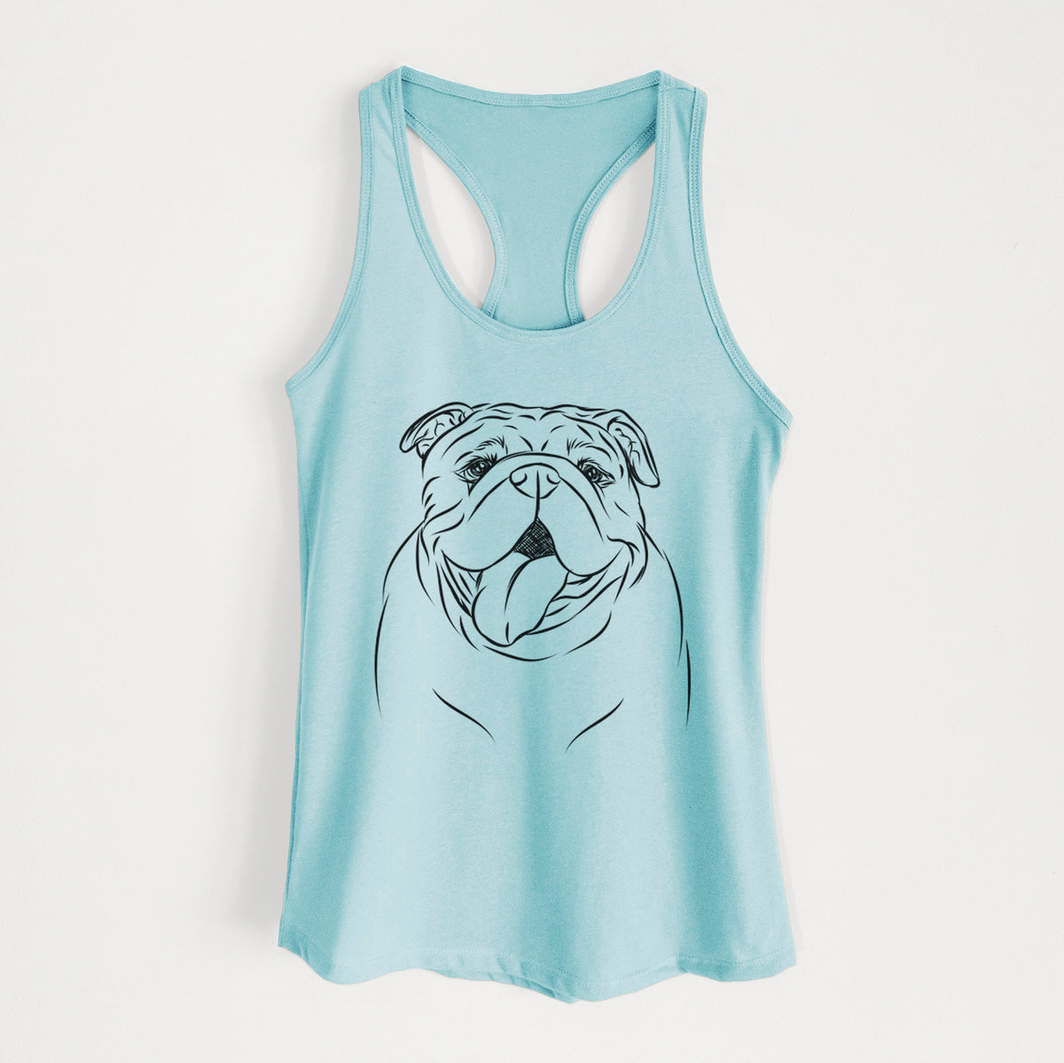 Missy Moo the English Bulldog - Women's Racerback Tanktop