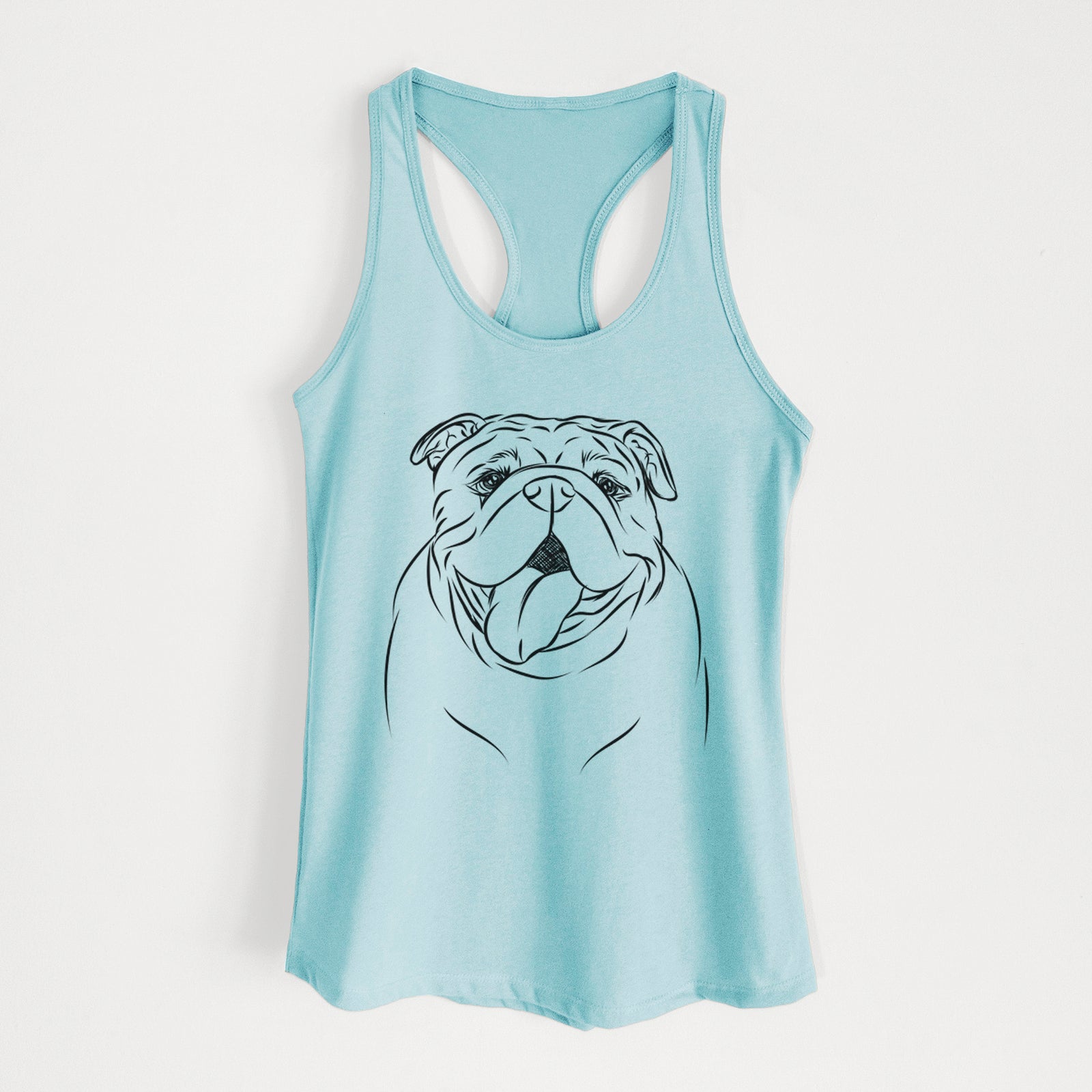 Missy Moo the English Bulldog - Women's Racerback Tanktop