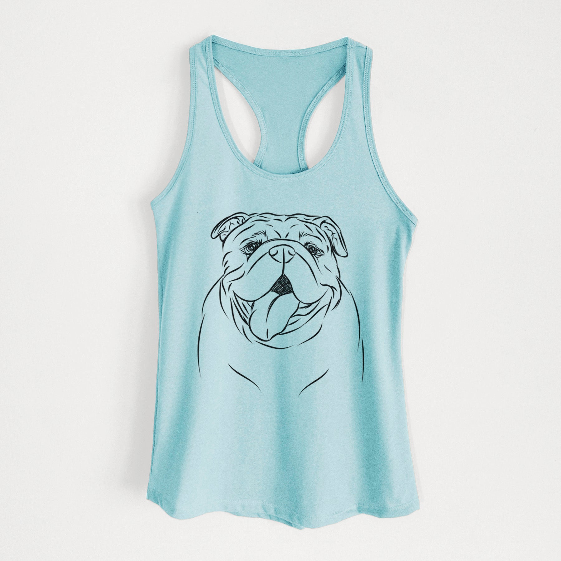 Missy Moo the English Bulldog - Women's Racerback Tanktop