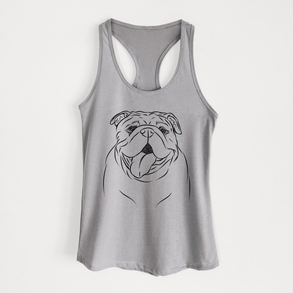 Missy Moo the English Bulldog - Women&#39;s Racerback Tanktop