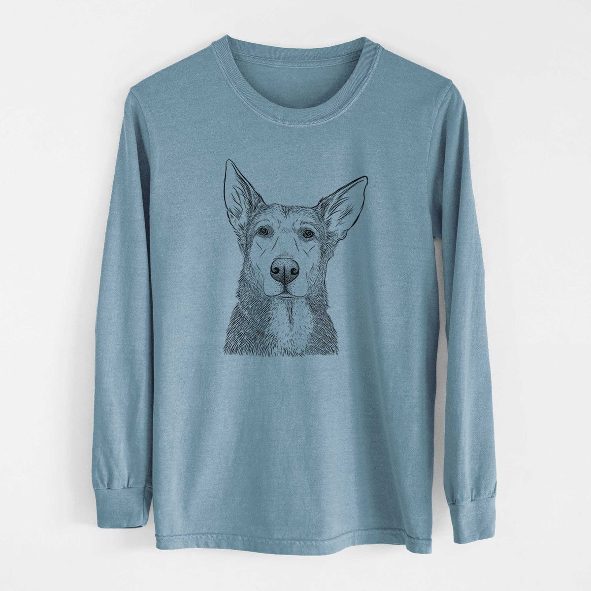 Bare Misty the German Shepherd Mix - Heavyweight 100% Cotton Long Sleeve