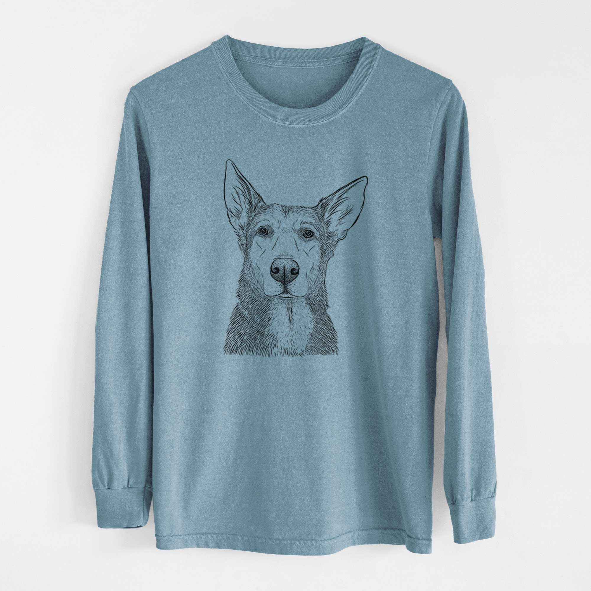 Bare Misty the German Shepherd Mix - Heavyweight 100% Cotton Long Sleeve