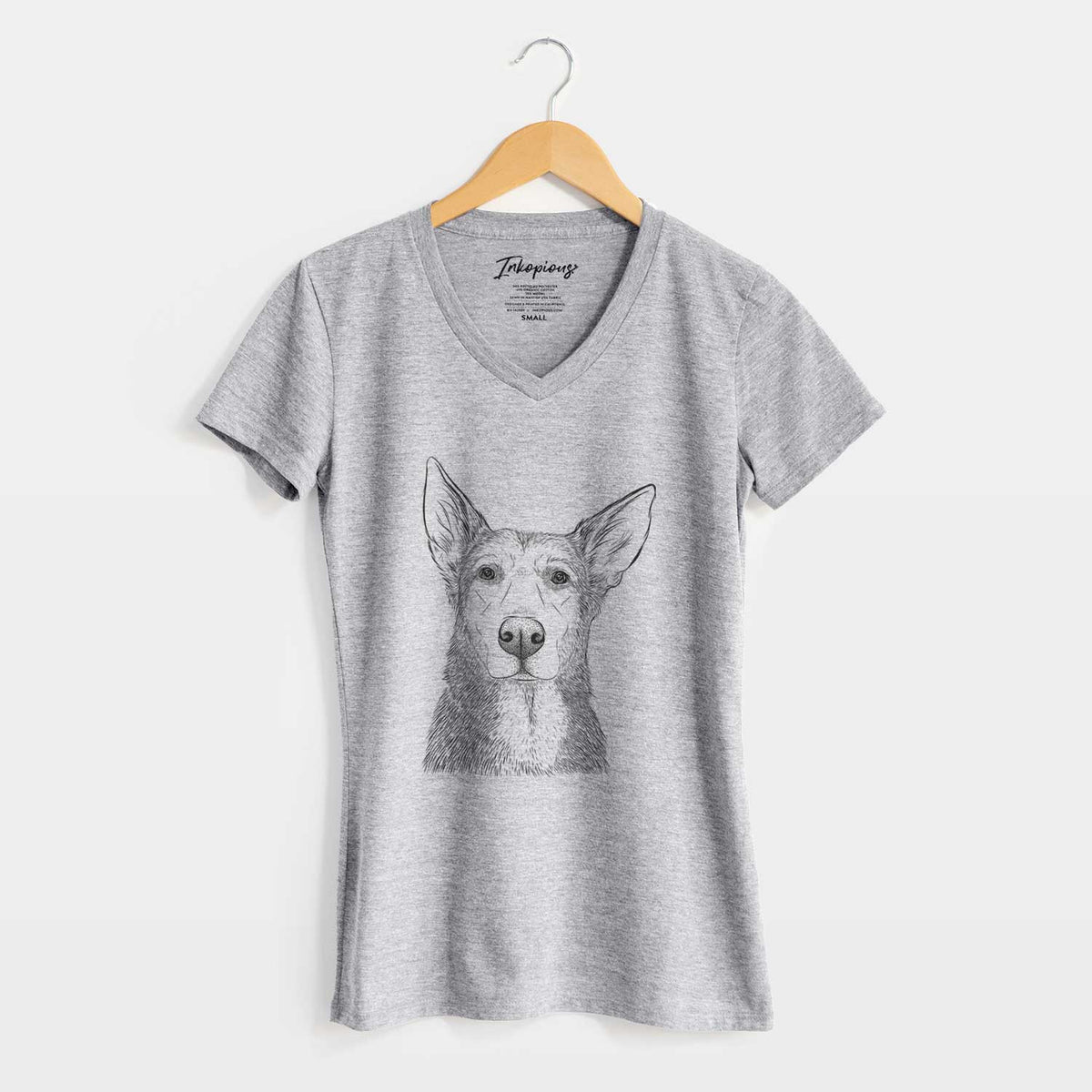 Bare Misty the German Shepherd Mix - Women's V-neck Shirt