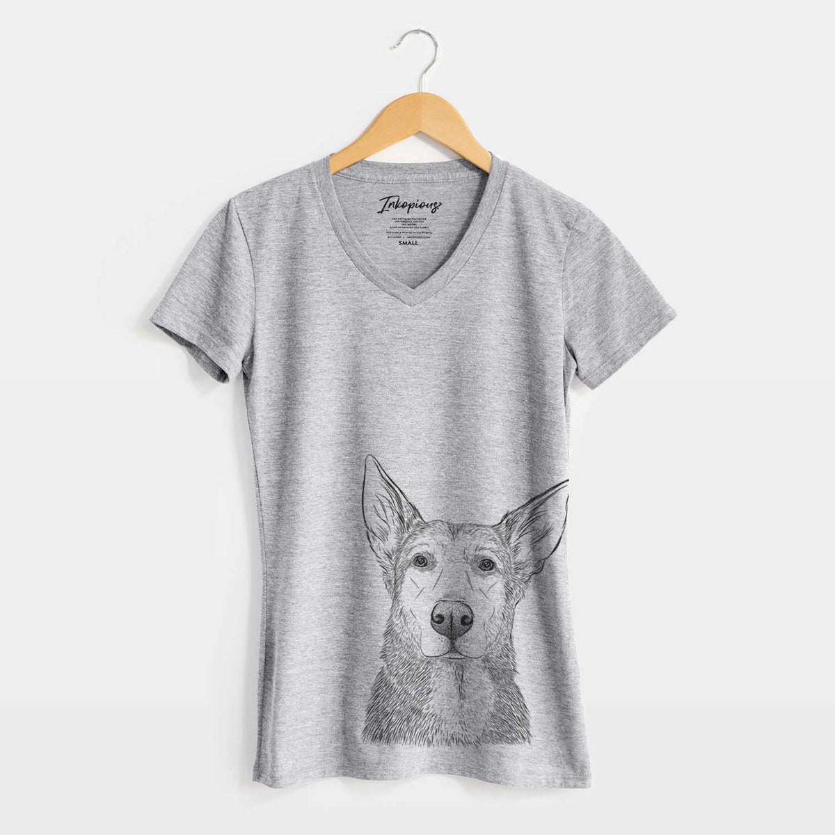 Bare Misty the German Shepherd Mix - Women's V-neck Shirt