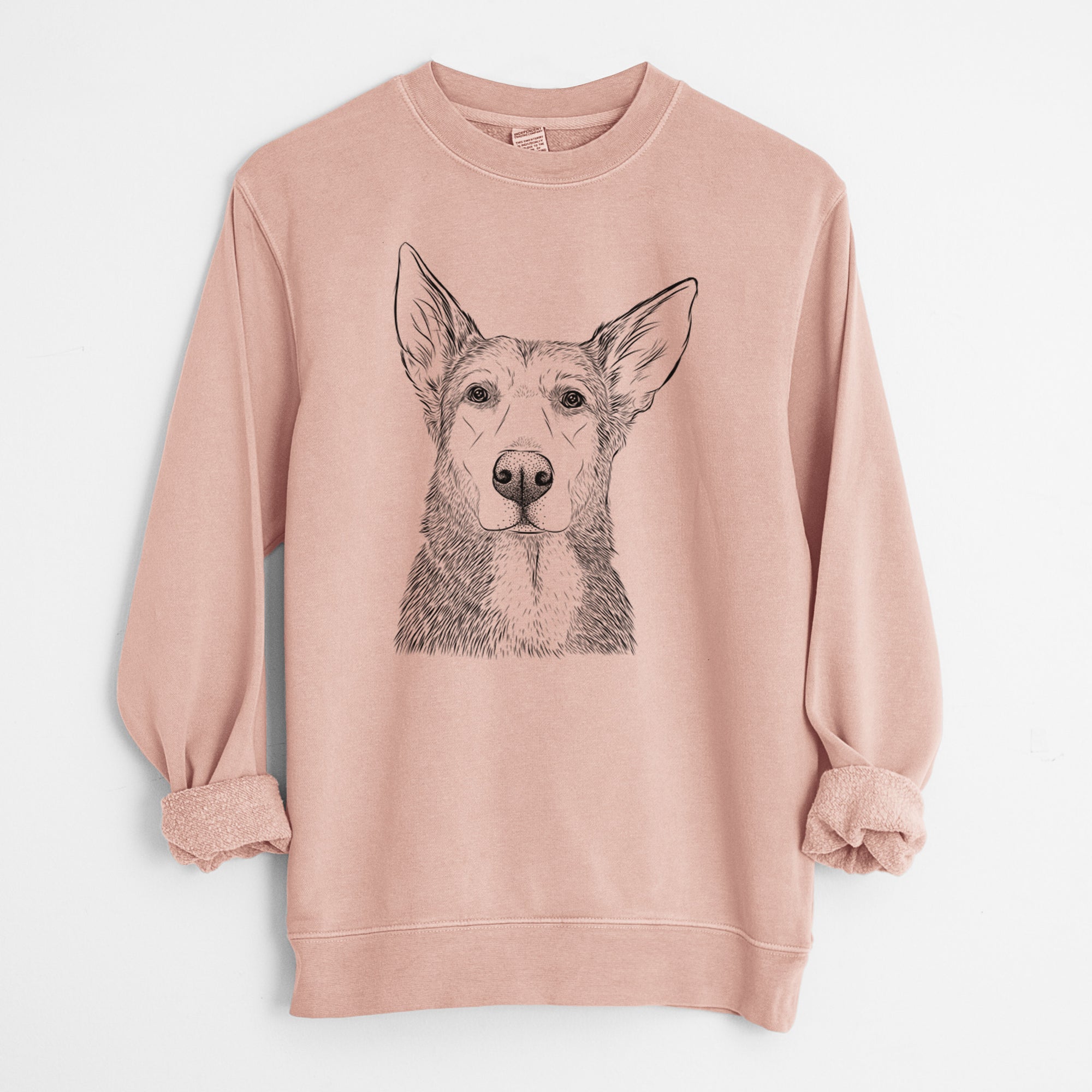 Bare Misty the German Shepherd Mix - Unisex Pigment Dyed Crew Sweatshirt