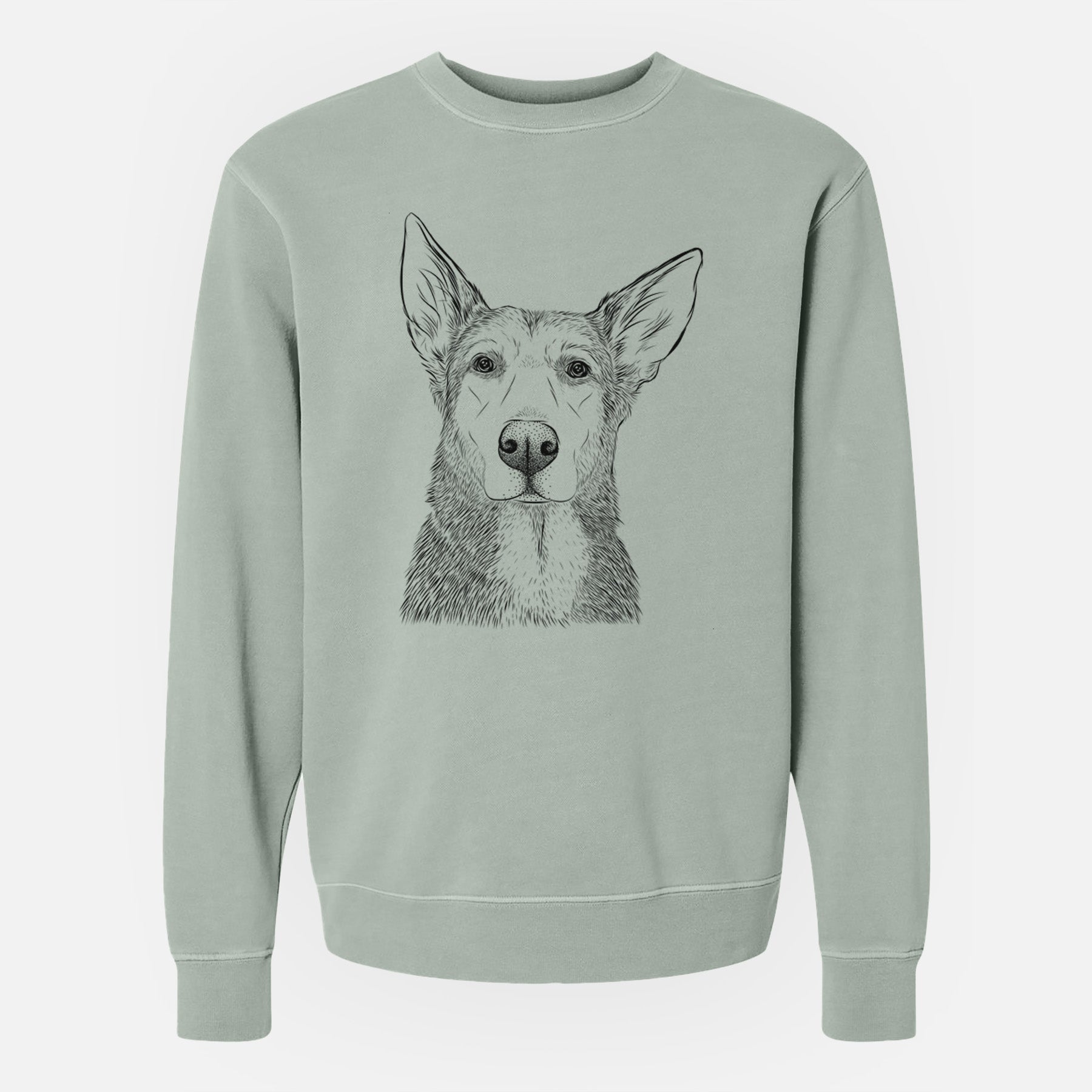 Bare Misty the German Shepherd Mix - Unisex Pigment Dyed Crew Sweatshirt