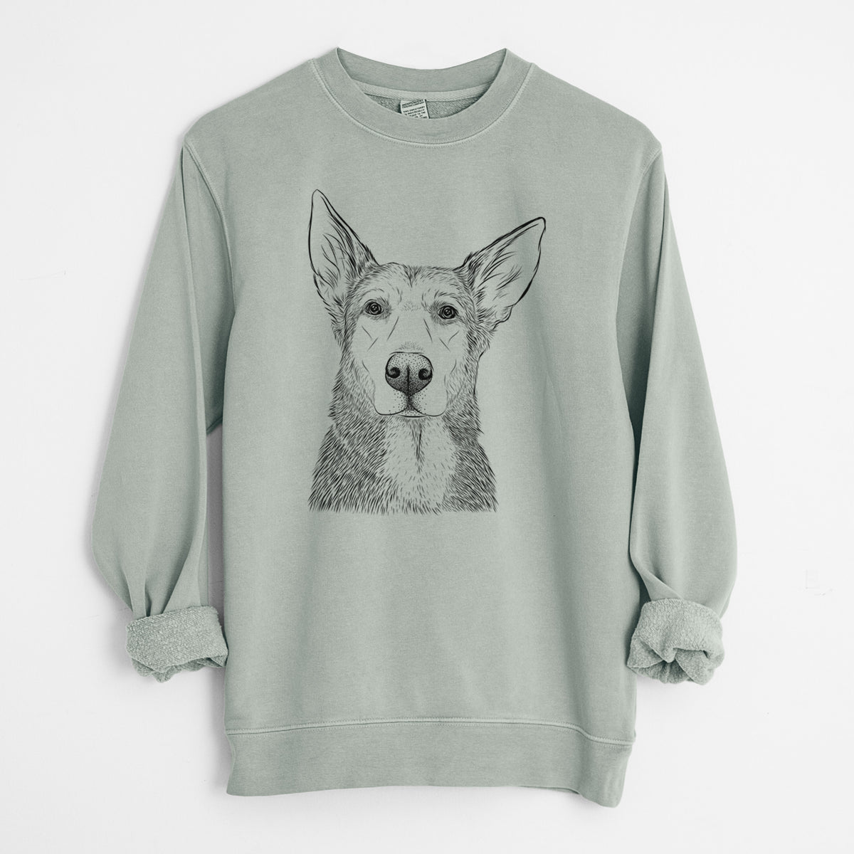 Bare Misty the German Shepherd Mix - Unisex Pigment Dyed Crew Sweatshirt