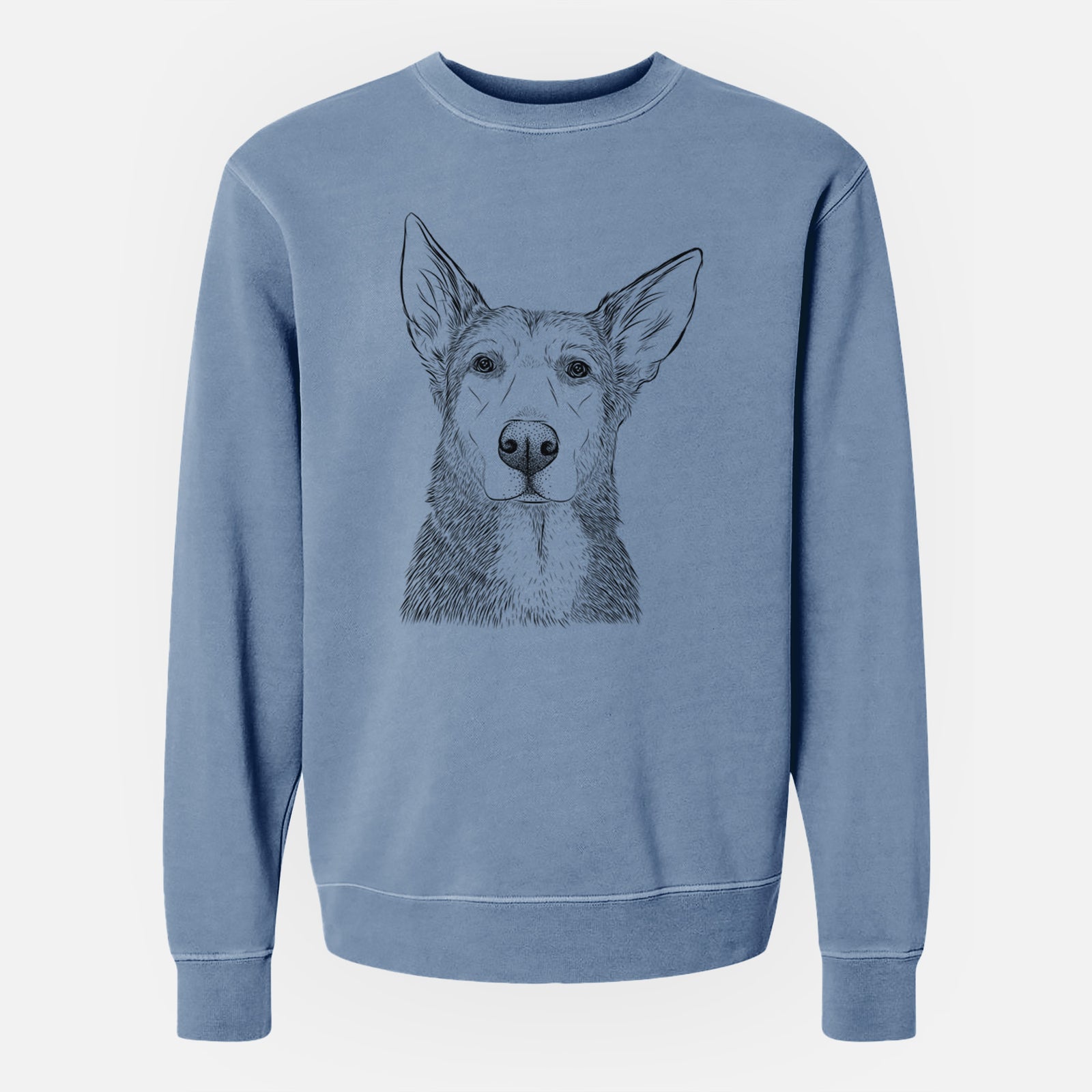 Bare Misty the German Shepherd Mix - Unisex Pigment Dyed Crew Sweatshirt