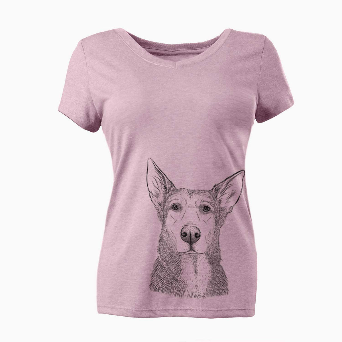 Bare Misty the German Shepherd Mix - Women's V-neck Shirt