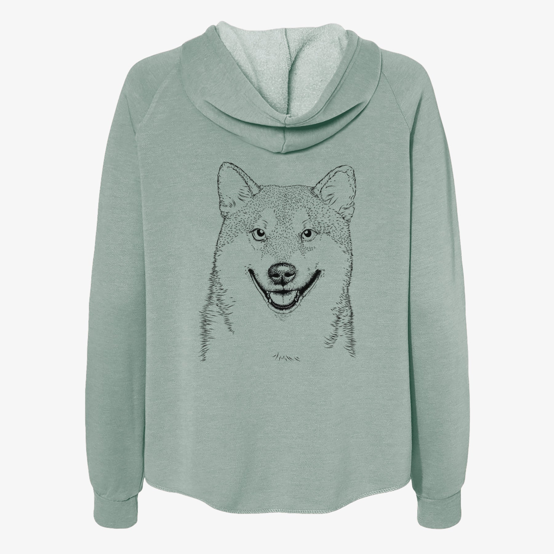 Mitsu the Shiba Inu - Women's Cali Wave Zip-Up Sweatshirt