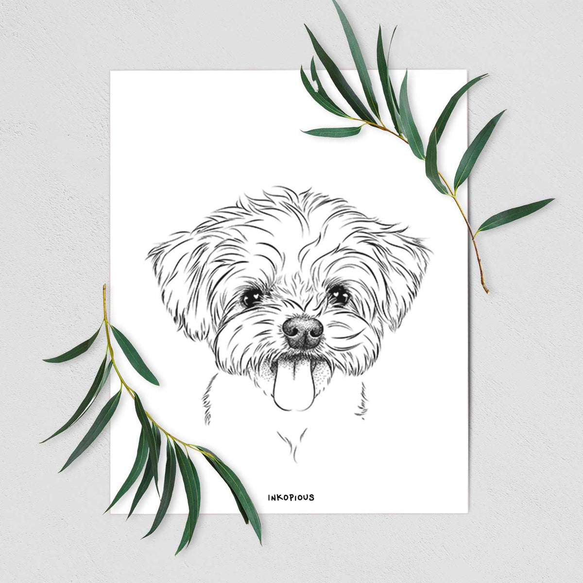 Mochi the Maltese Art Print