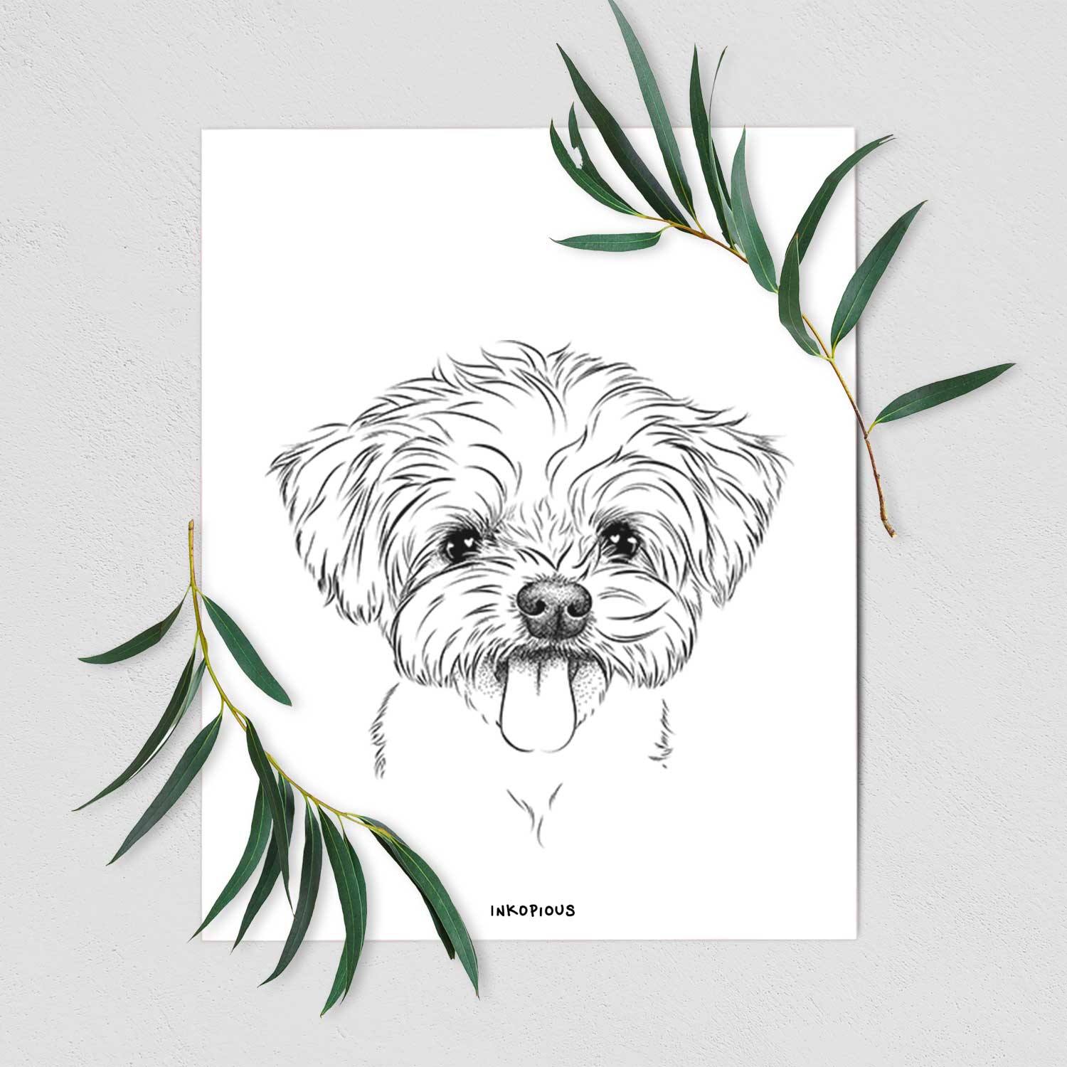 Mochi the Maltese Art Print