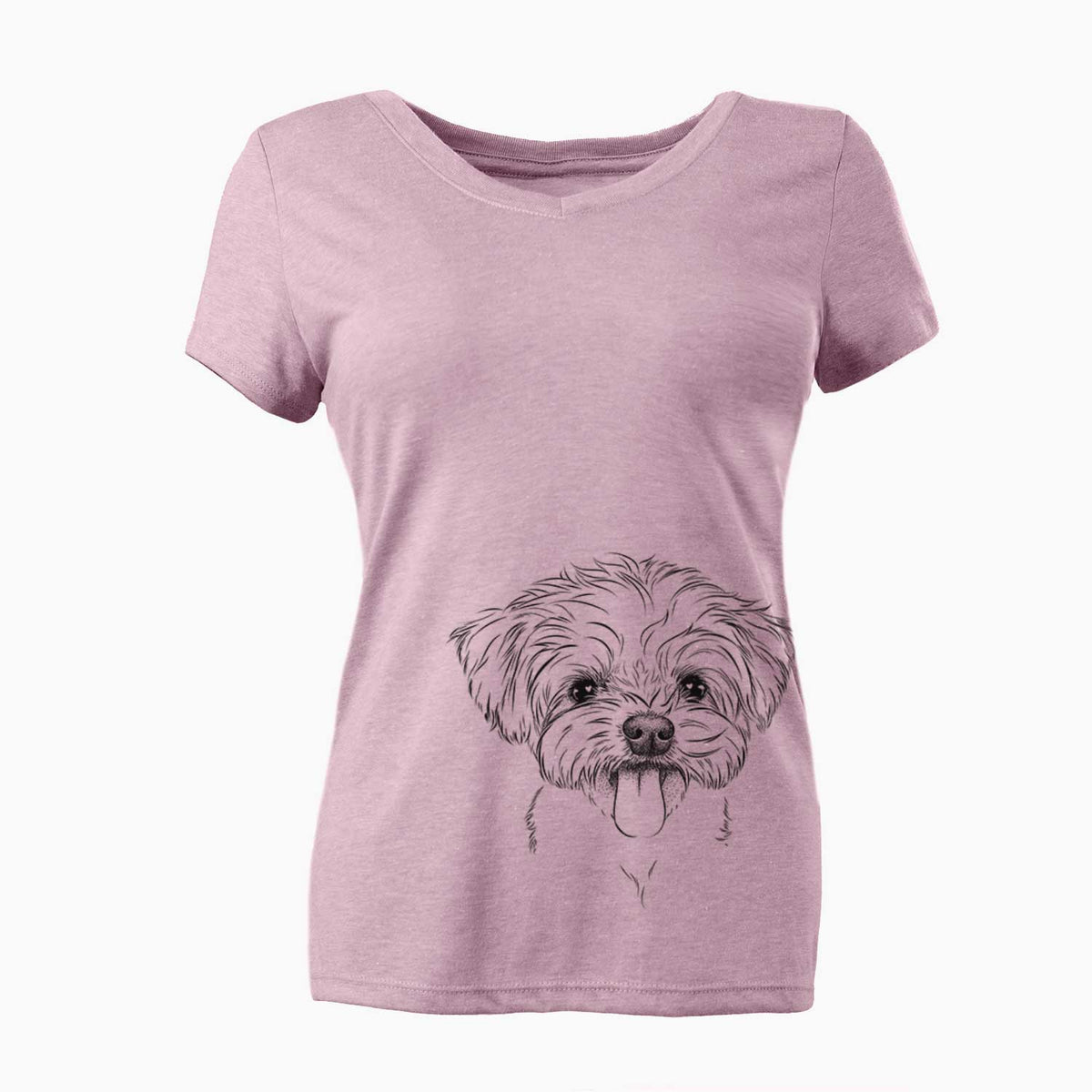 Bare Mochi the Maltese - Women's V-neck Shirt