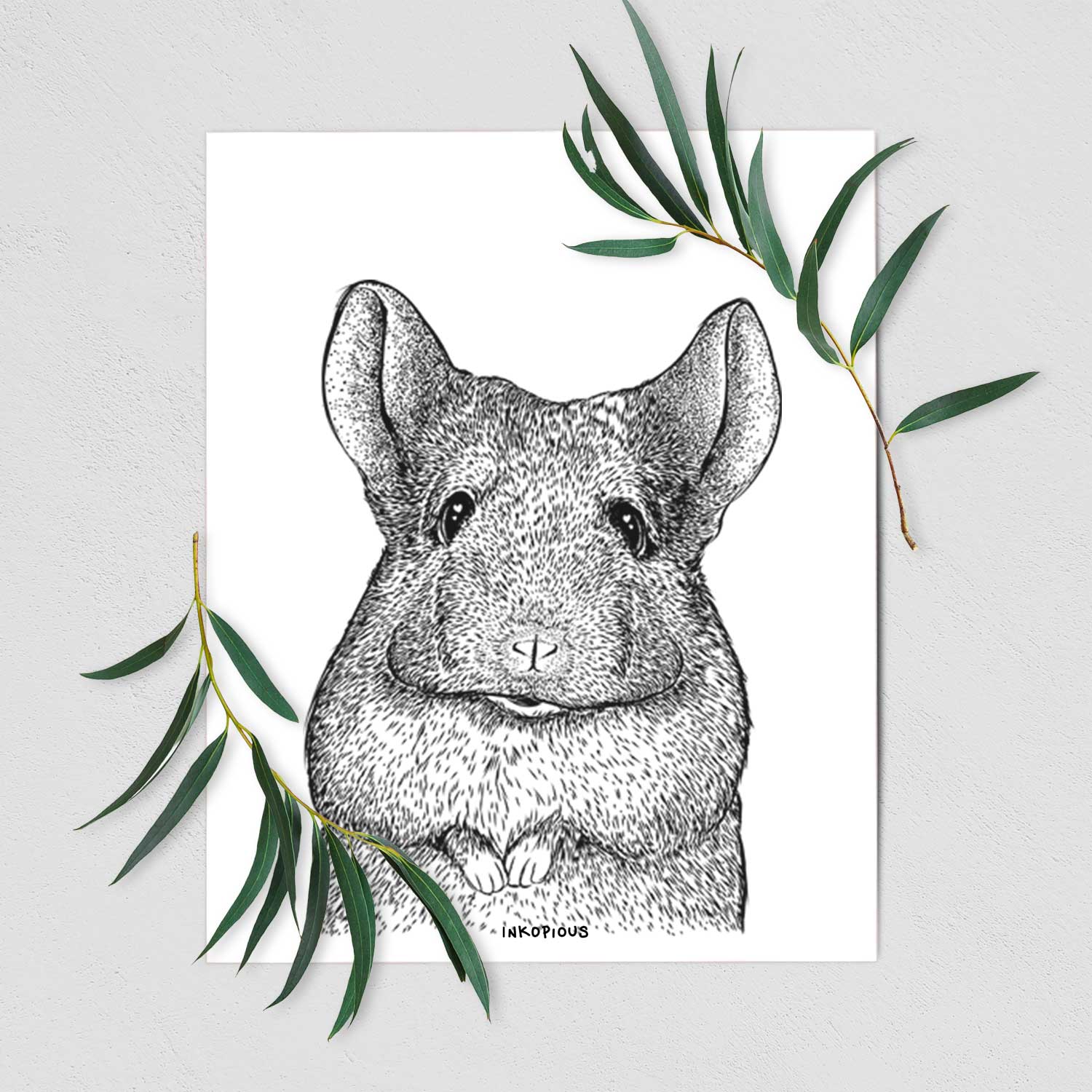 Mojo the Chinchilla Art Print