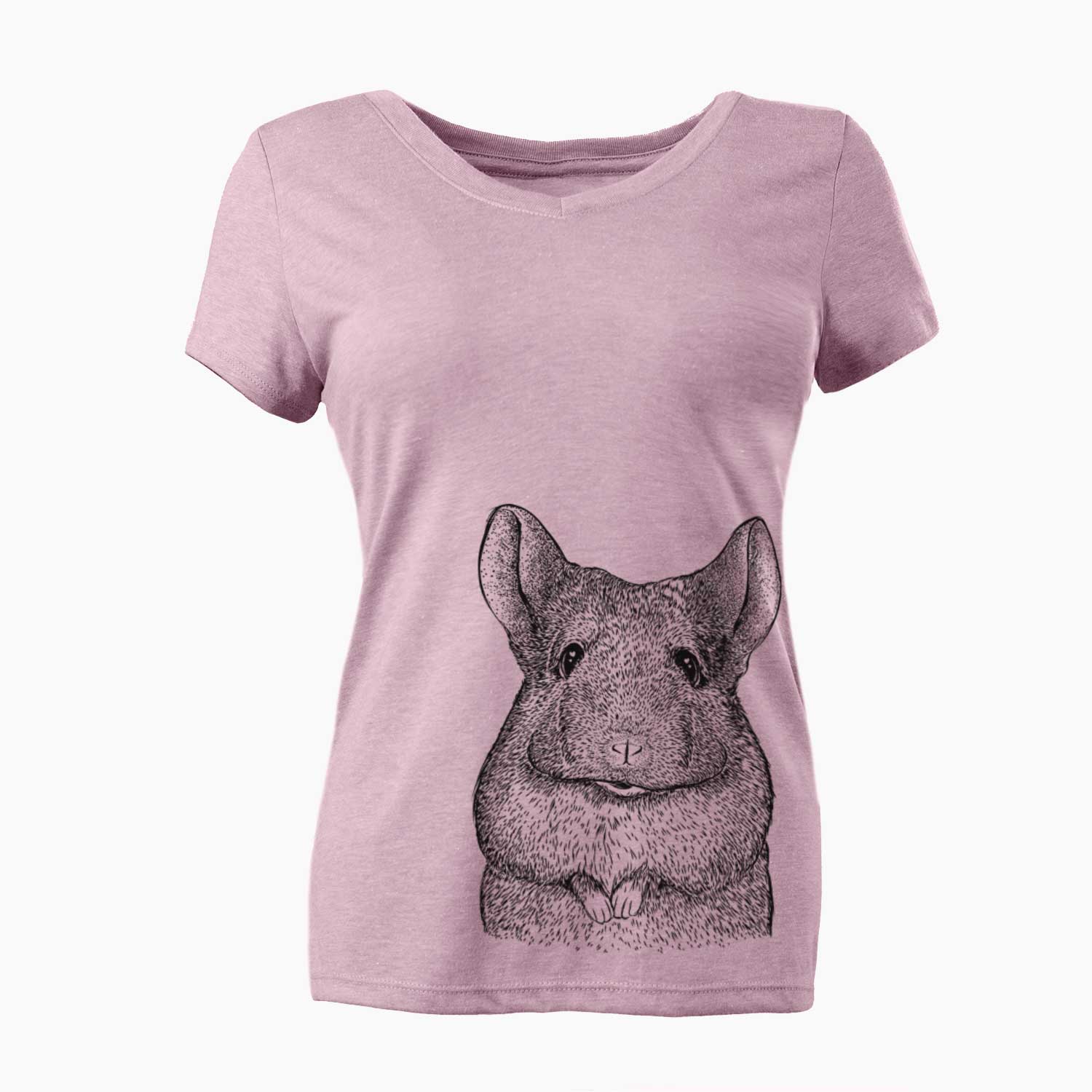 Bare Mojo the Chinchilla - Women's V-neck Shirt