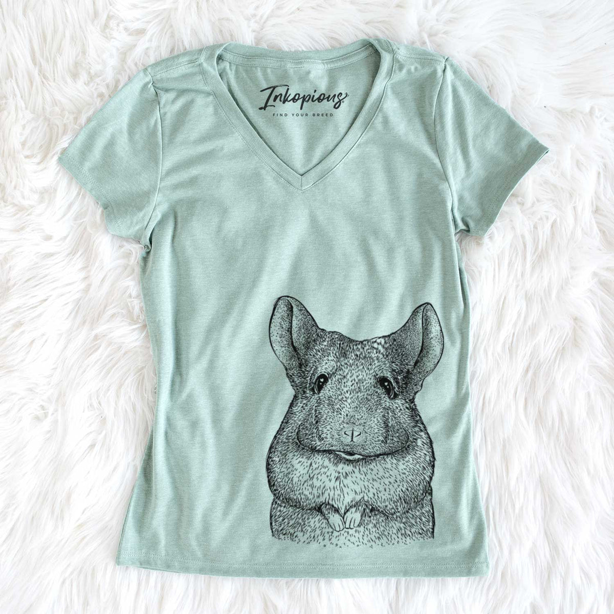 Bare Mojo the Chinchilla - Women's V-neck Shirt