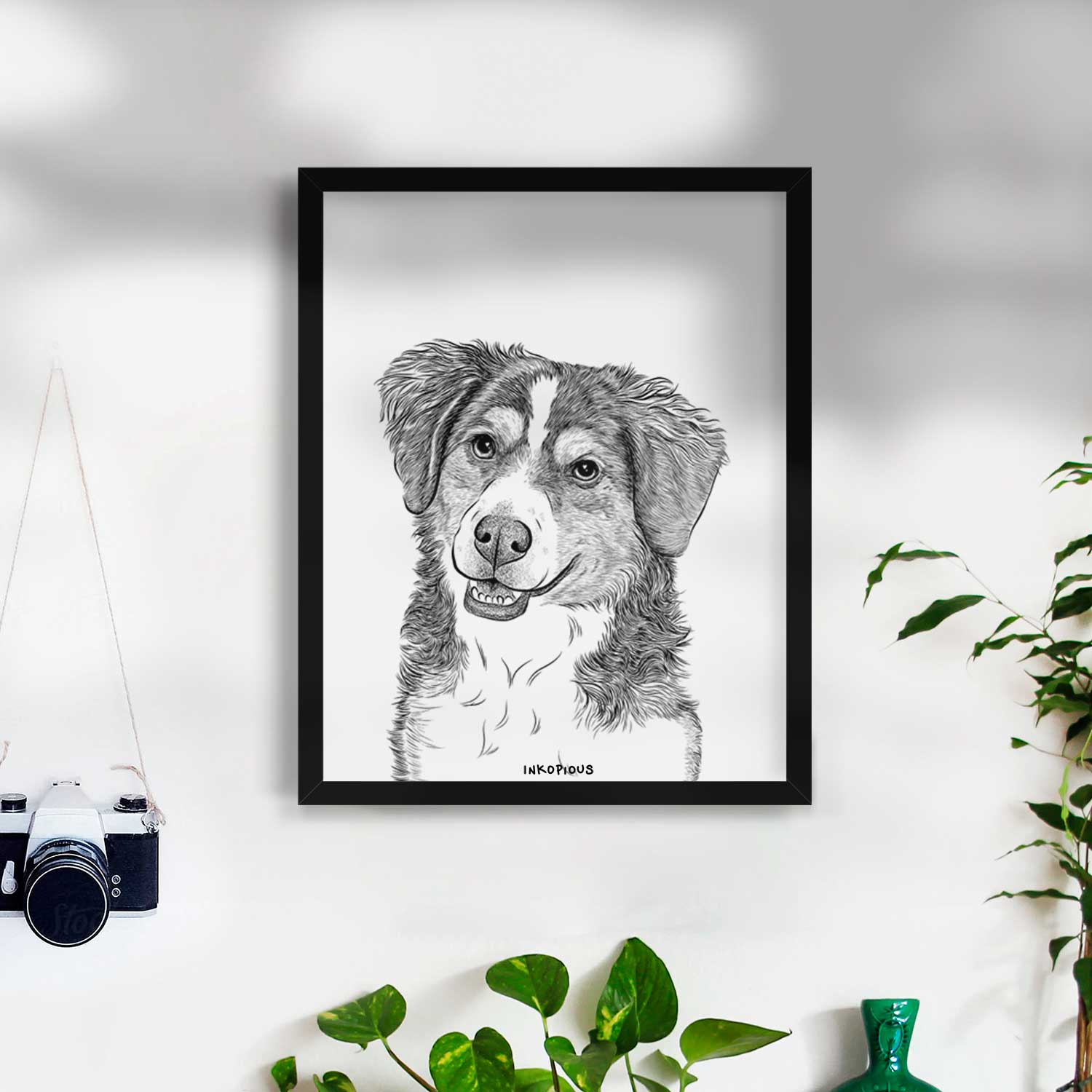 Molly the Miniature Bernedoodle Art Print