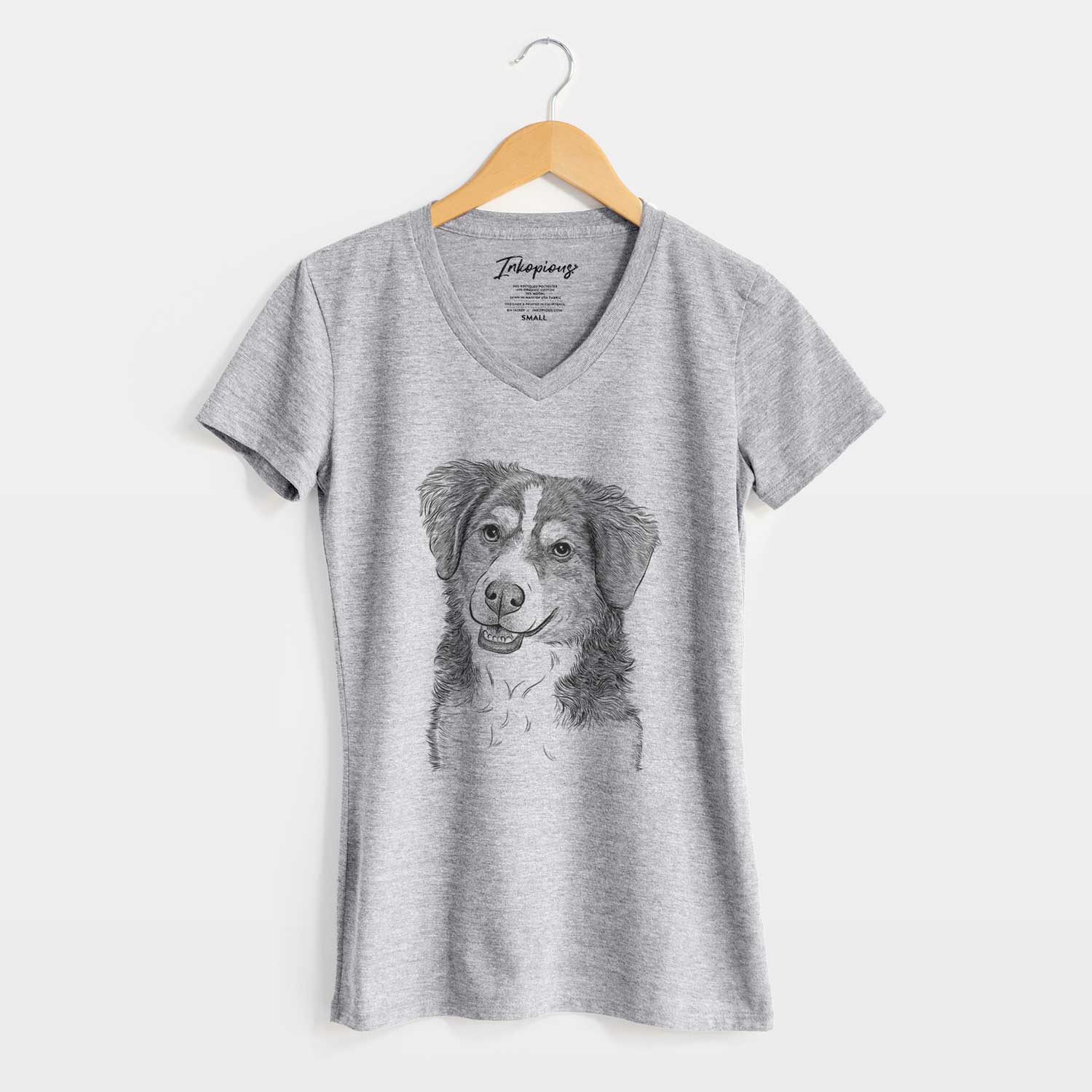 Bare Molly the Miniature Bernedoodle - Women's V-neck Shirt