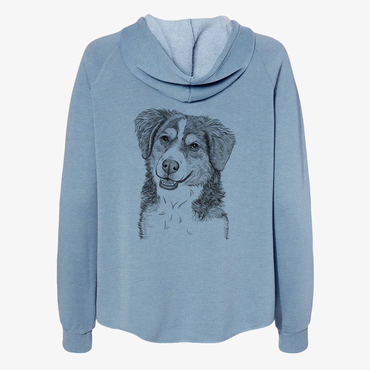 Molly the Miniature Bernedoodle - Women's Cali Wave Zip-Up Sweatshirt