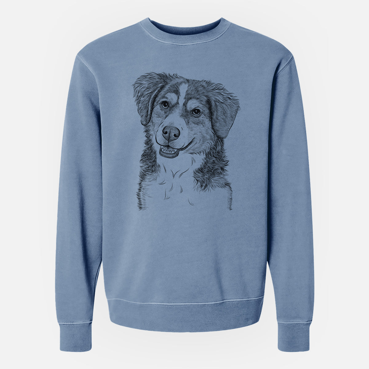 Bare Molly the Miniature Bernedoodle - Unisex Pigment Dyed Crew Sweatshirt