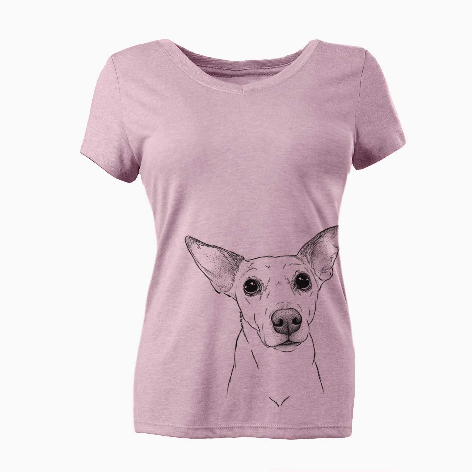 Bare Molly the Jack Russell Terrier - Women's V-neck Shirt