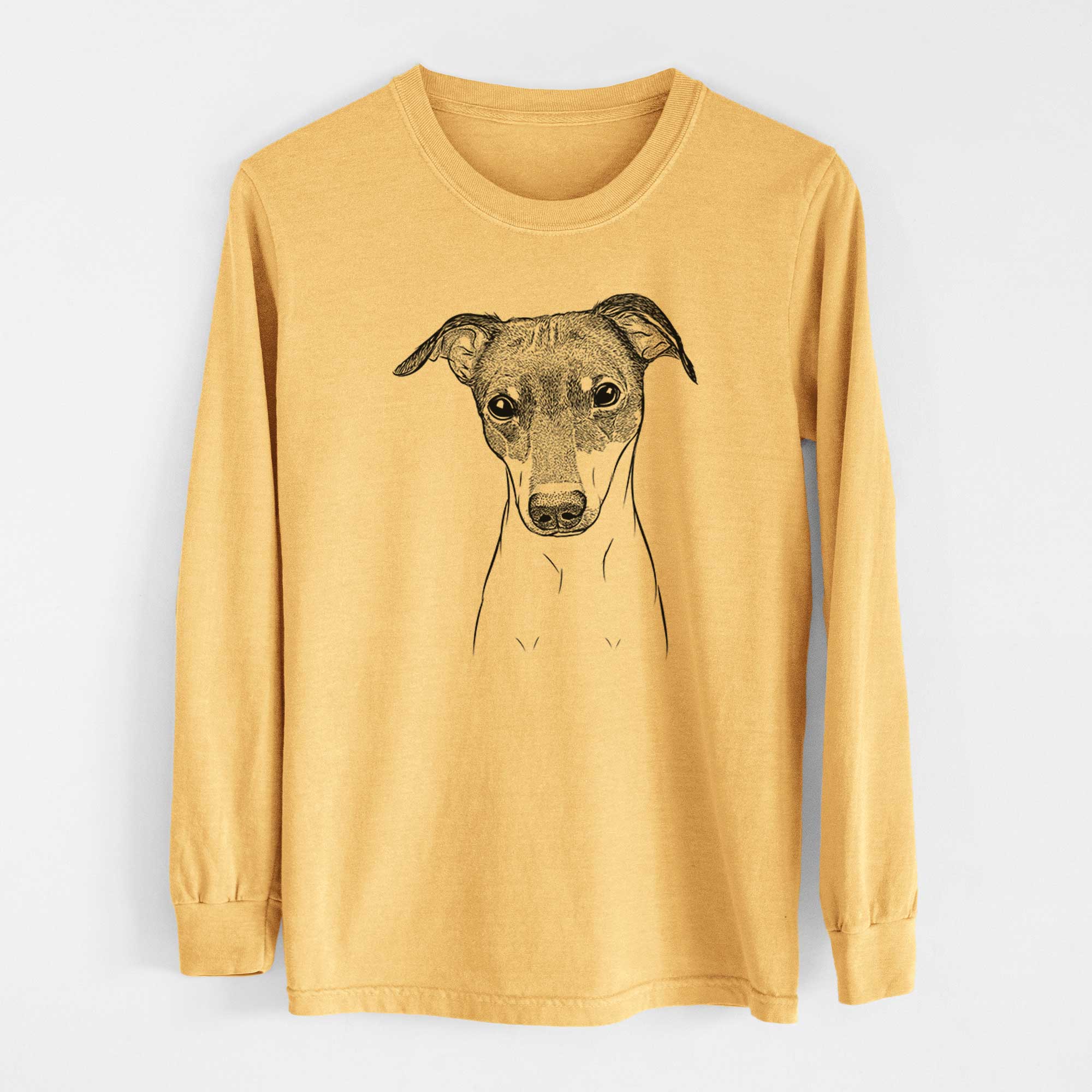 Bare Momo the Japanese Terrier - Heavyweight 100% Cotton Long Sleeve